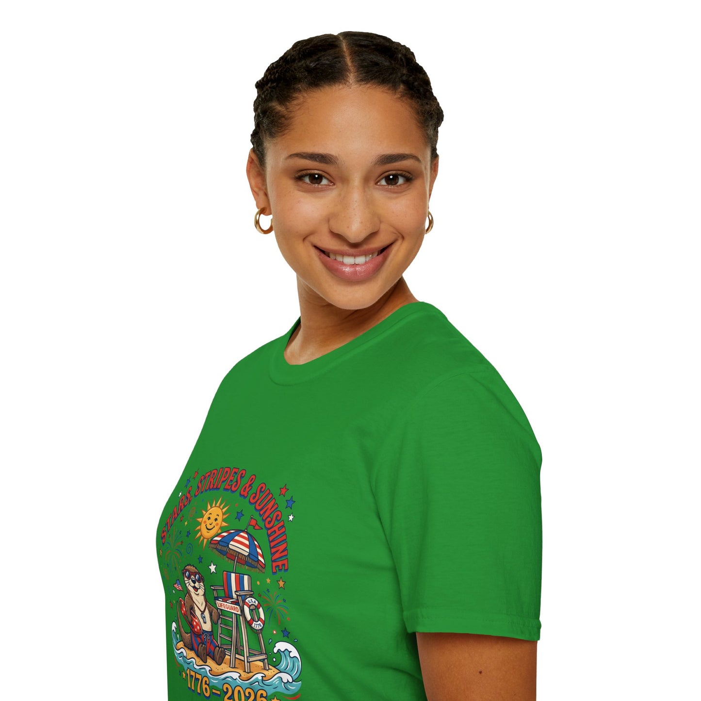 Stars, Stripes & Sunshine T-Shirt — Patriotic 1776–2026 Summer Tee, 4th of July Shirt