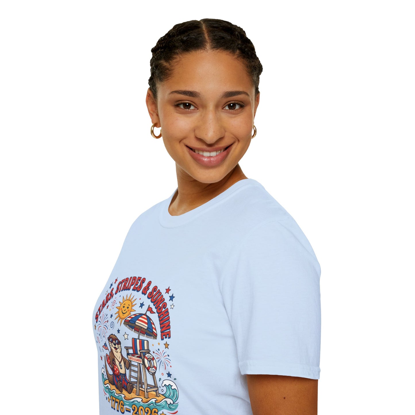 Stars, Stripes & Sunshine T-Shirt — Patriotic 1776–2026 Summer Tee, 4th of July Shirt