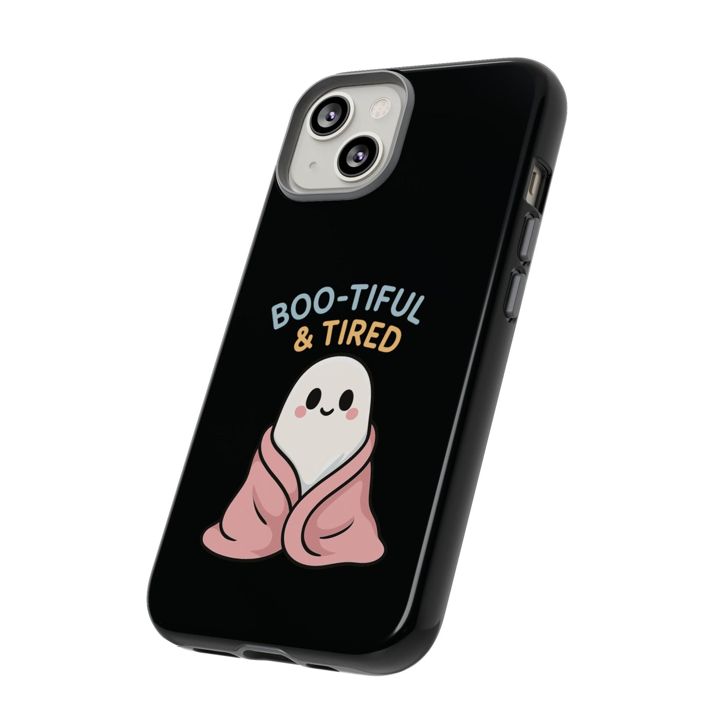 Boo-tiful & Tired Phone Case, Halloween-Themed Design