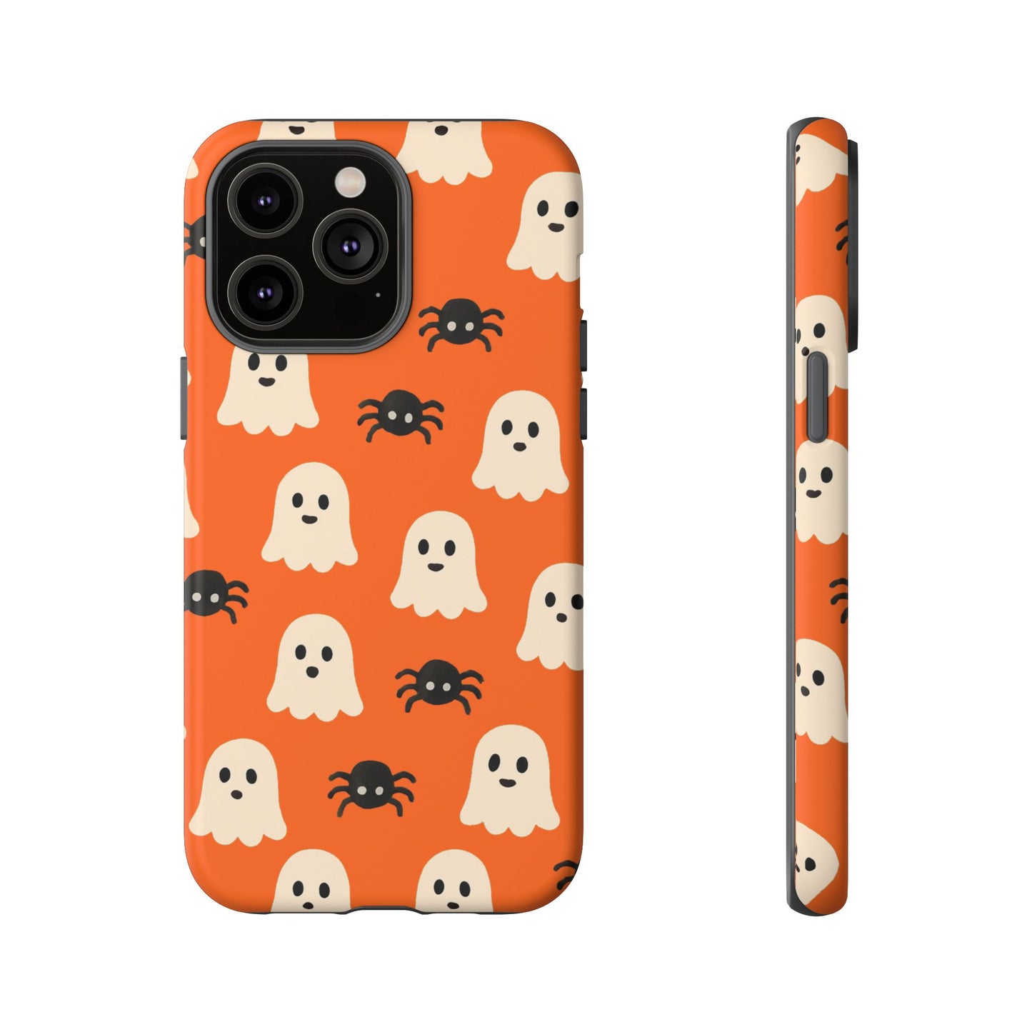 Cute Halloween Phone Case with Ghosts and Spiders, Spooky Gift, Fall Accessory, Unique Halloween Decor, Mobile Protection