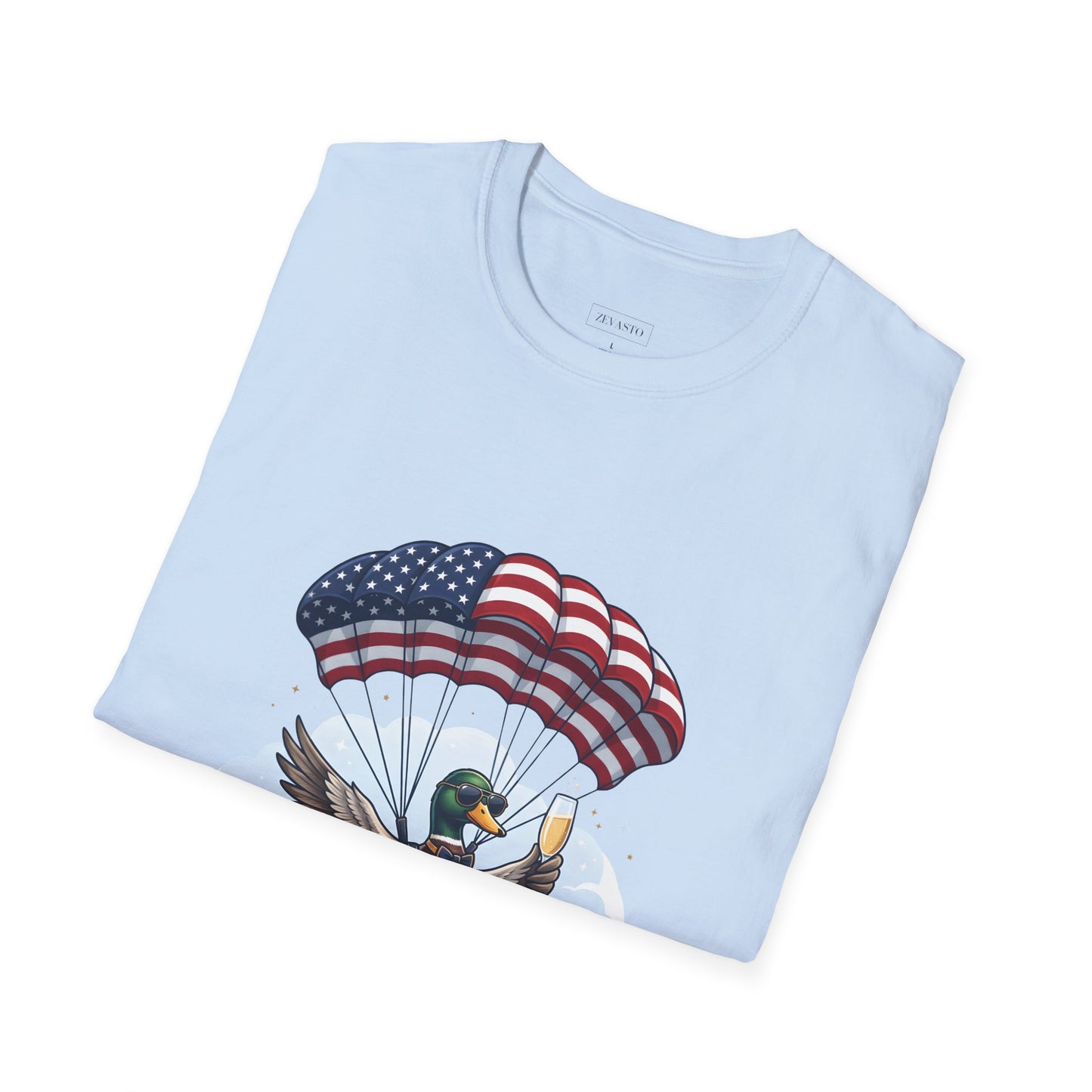 Duck Parachute T-Shirt – Celebrating 250 Years Patriotic Graphic Tee