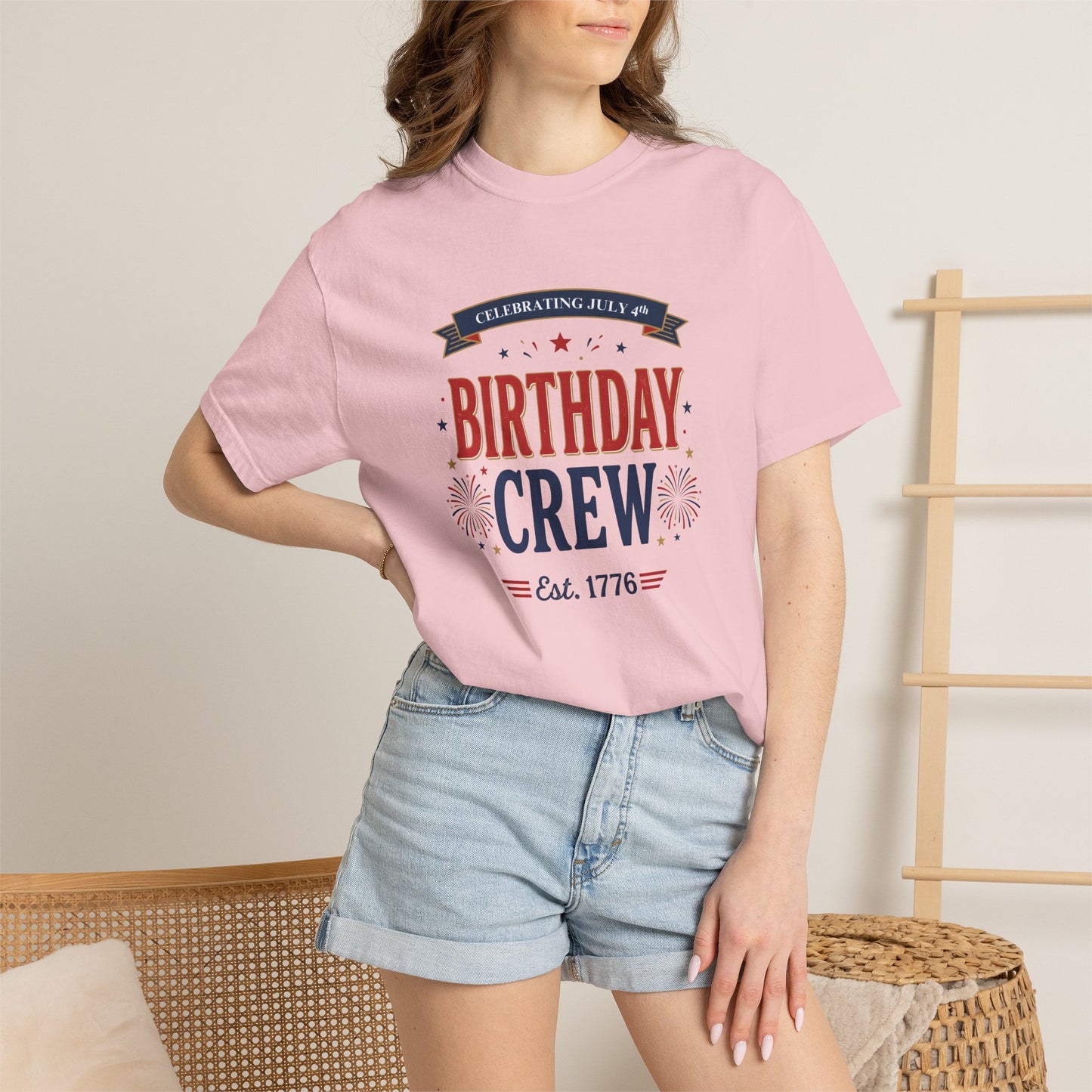 Birthday Crew T-Shirt — Patriotic Celebration Tee, 4th of July Shirt, Independence Day Gift