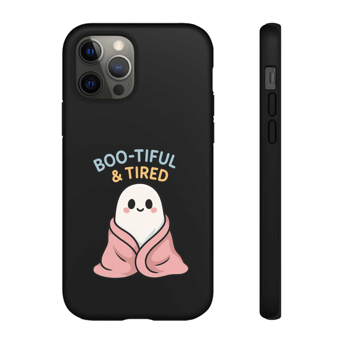 Boo-tiful & Tired Phone Case, Halloween-Themed Design
