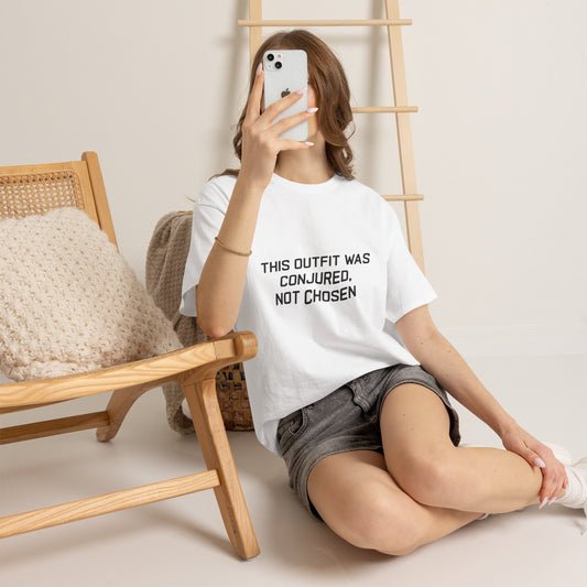 Unisex Heavy Cotton Tee - 'This Outfit Was Conjured, Not Chosen' - Funny Halloween T-shirt