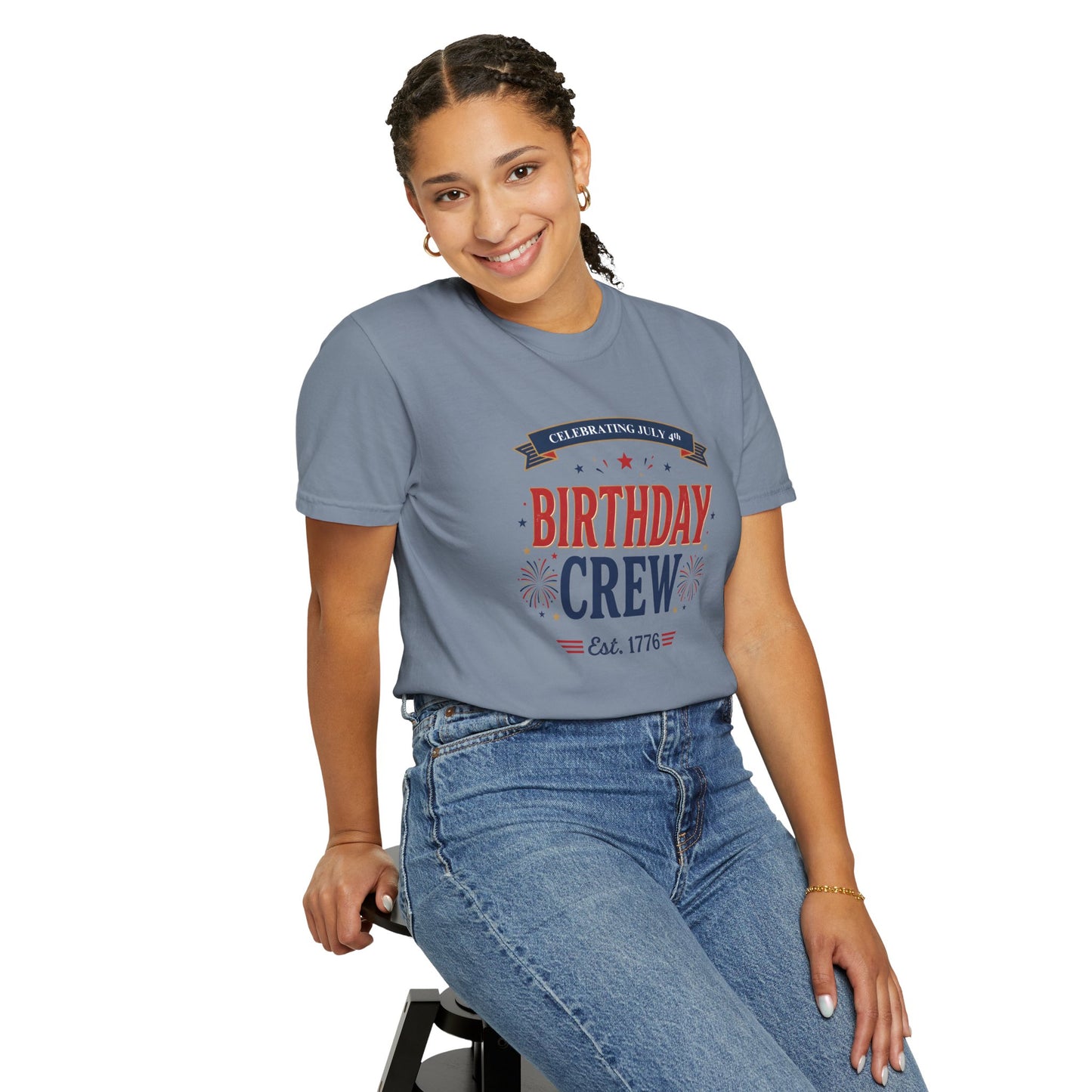 Birthday Crew T-Shirt — Patriotic Celebration Tee, 4th of July Shirt, Independence Day Gift