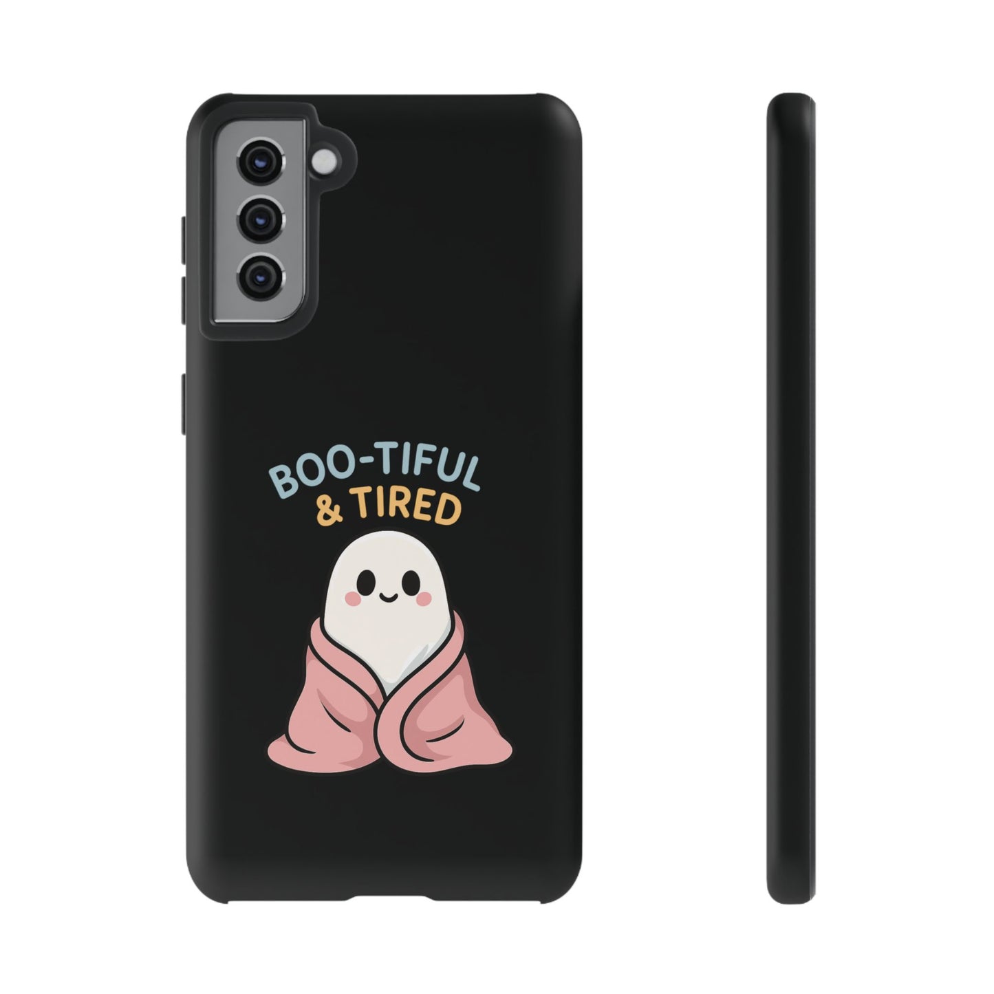 Boo-tiful & Tired Phone Case, Halloween-Themed Design
