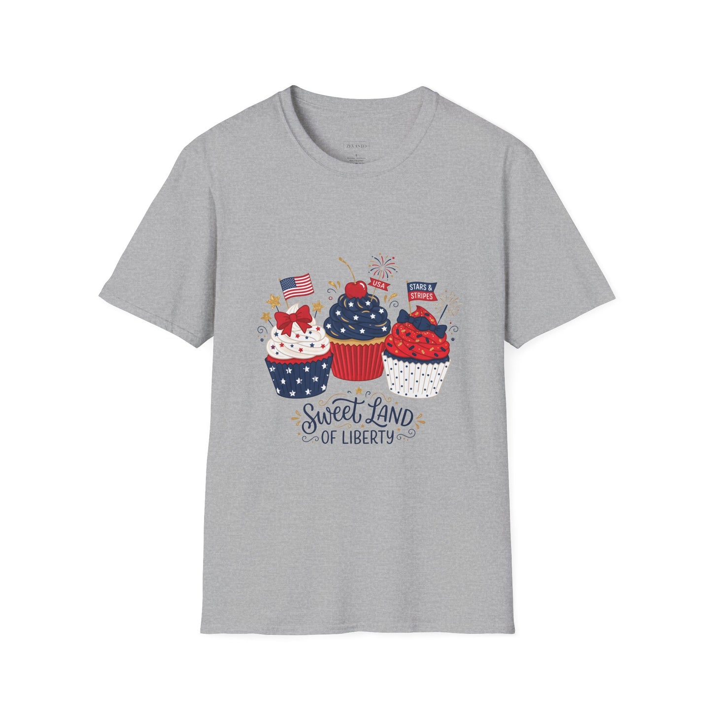 Patriotic Cupcakes T-Shirt — "Sweet Land of Liberty" 4th of July Tee