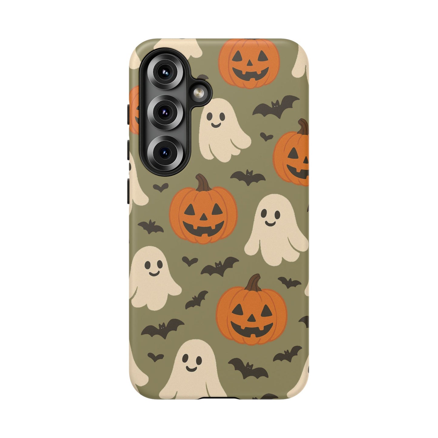 Halloween Phone Case with Ghosts and Pumpkins, Cute Fall Phone Cover, Spooky Season Accessory, Halloween Gift