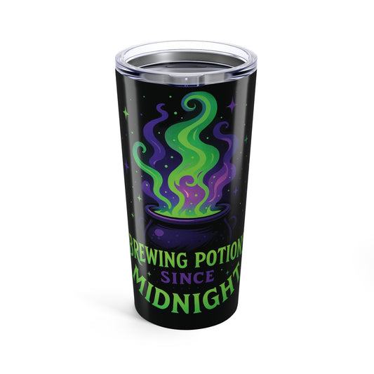 Brewing Potions Since Midnight, Halloween-Themed Tumbler