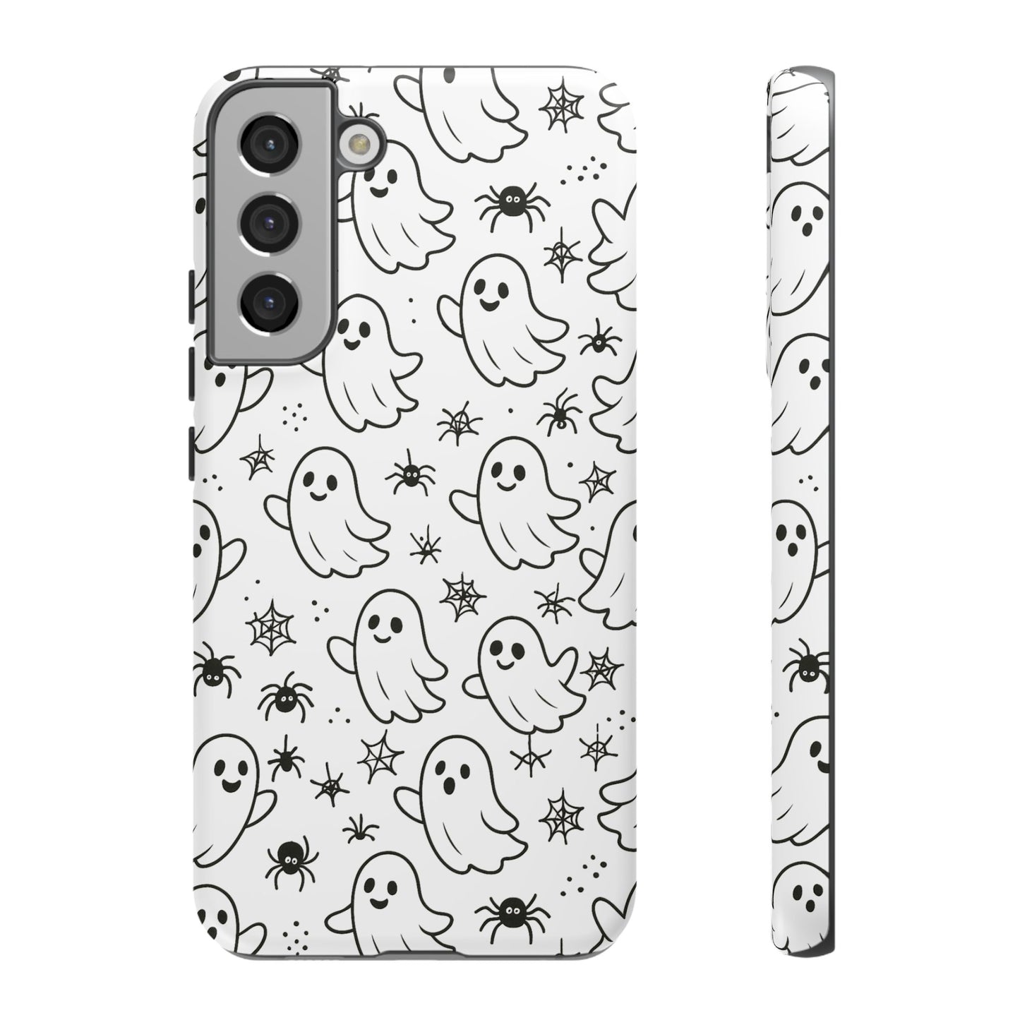 Ghostly Phone Case, Cute Halloween Phone Cover, Tough Phone Case, Spooky Phone Accessory, Ghost Pattern Design