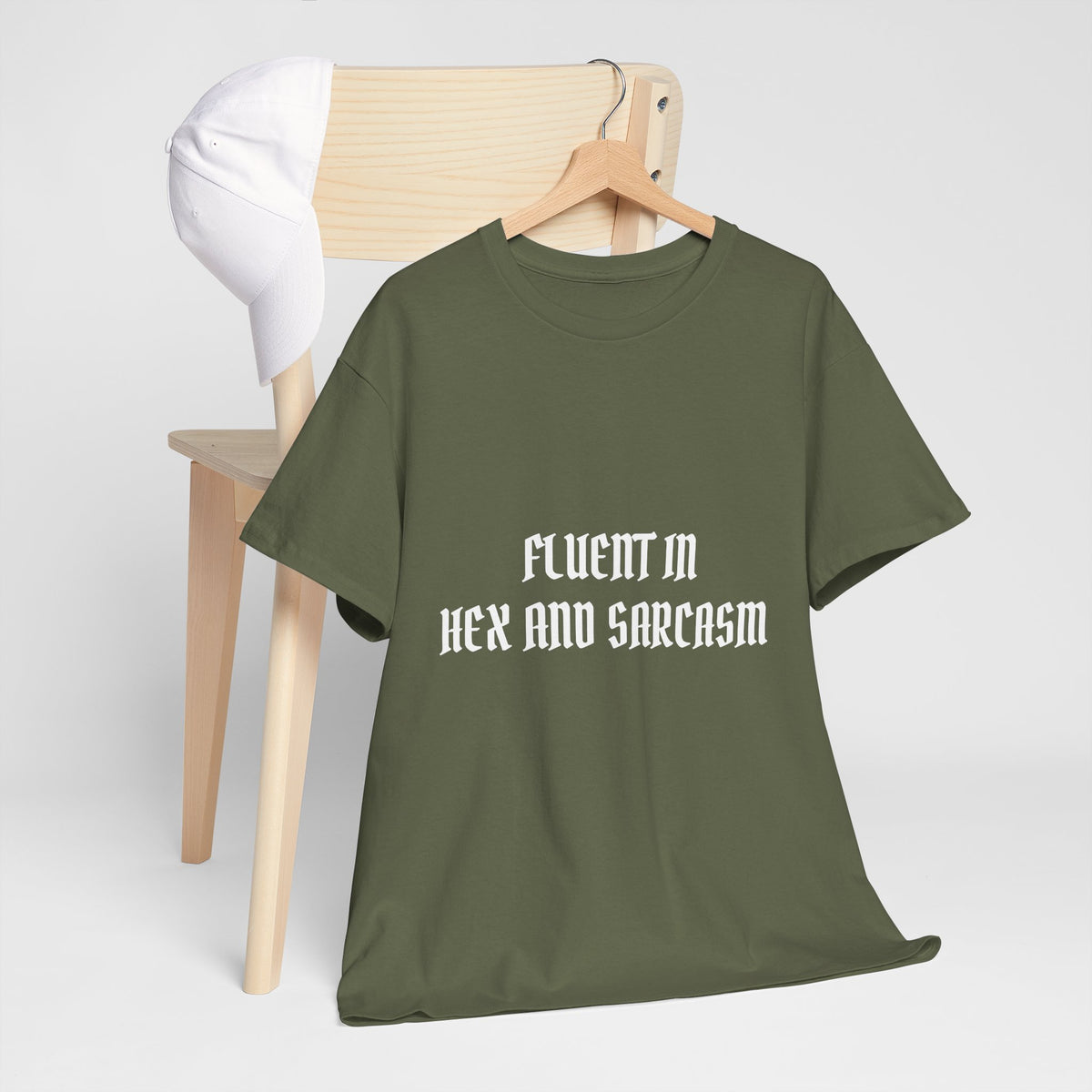 Fluent in Hex and Sarcasm Unisex Heavy Cotton Tee, Perfect for Geeky Humor Lovers, Halloween Apparel