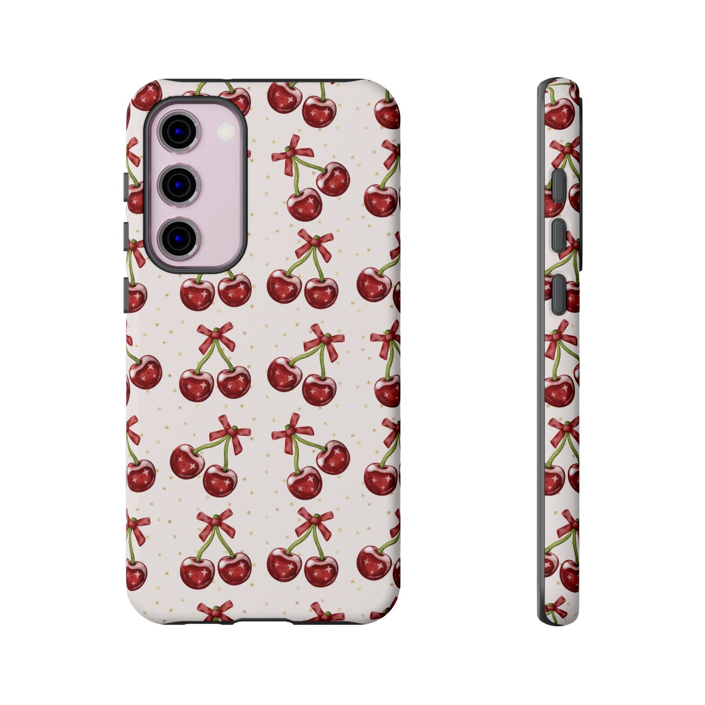 Cherry Pattern Phone Case — Cute Red Cherry Protective Phone Cover