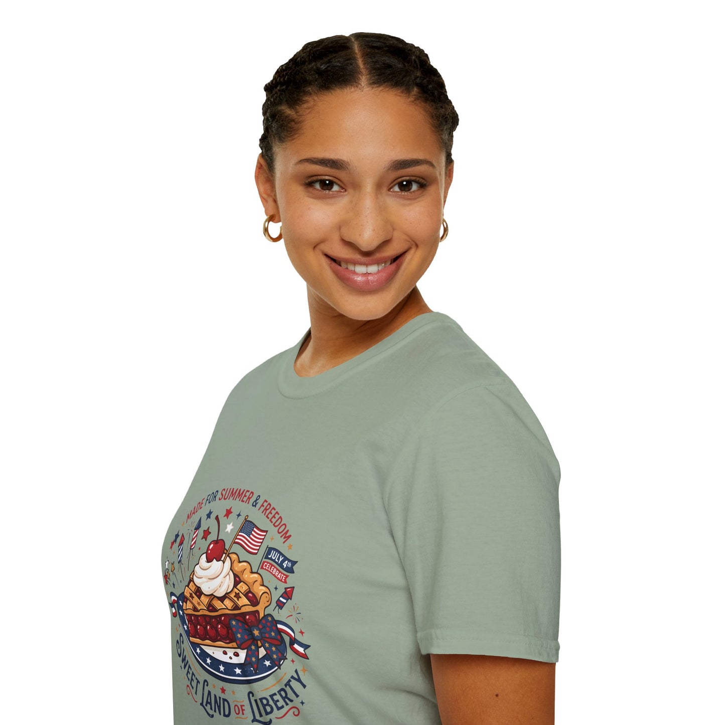 Sweet Land of Liberty Pie T-Shirt — Patriotic 4th of July Dessert Graphic Tee