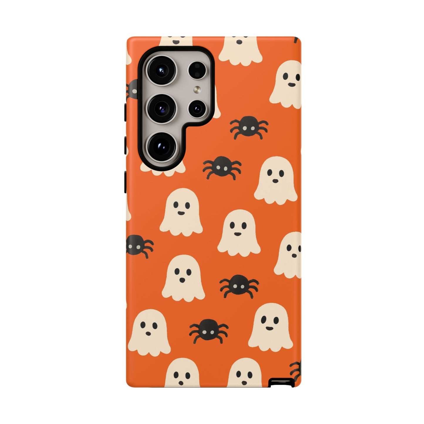 Cute Halloween Phone Case with Ghosts and Spiders, Spooky Gift, Fall Accessory, Unique Halloween Decor, Mobile Protection
