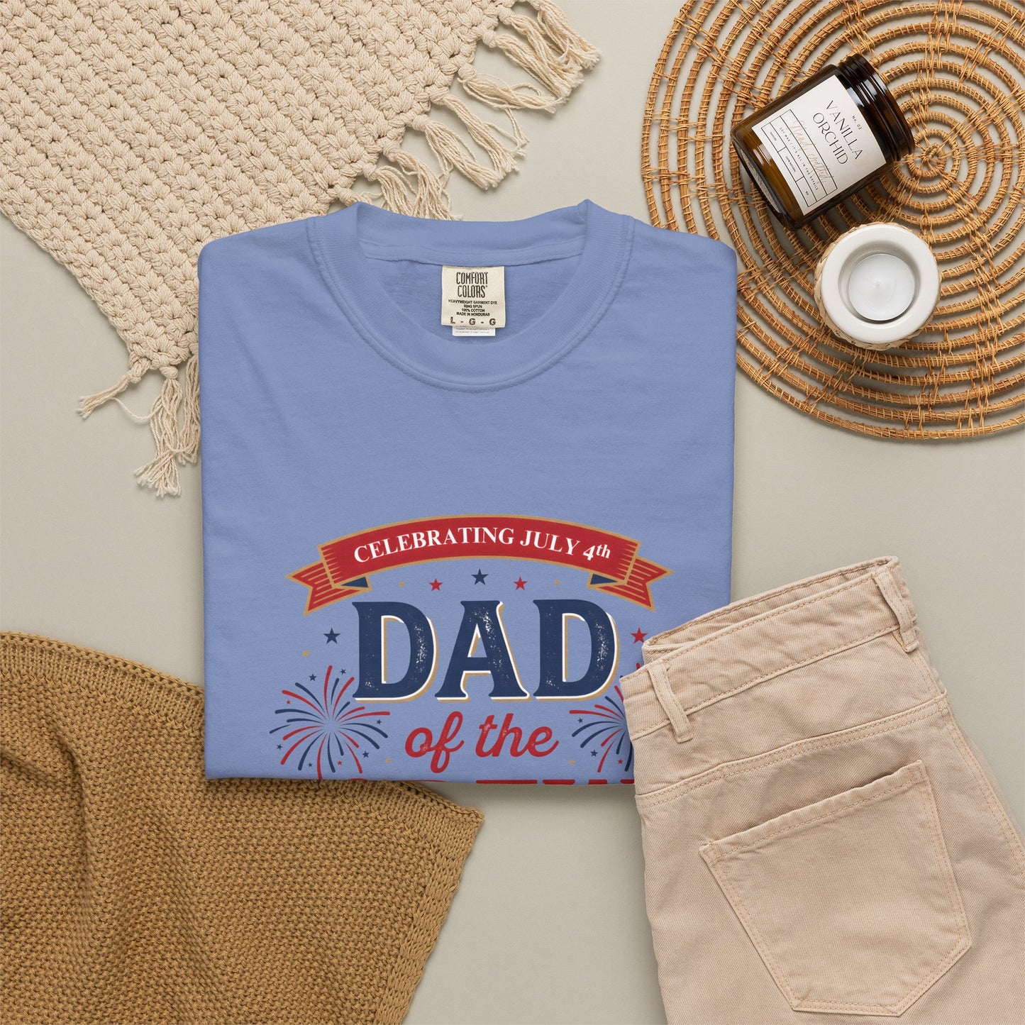 Dad of the Crew T-Shirt — Patriotic 4th of July Tee, Independence Day Shirt