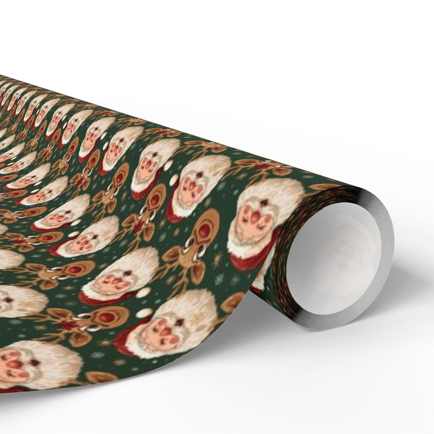 Christmas Gift Wrapping Papers, Holiday Elegant Gift Wrap, Luxury Paper for Gifts, Santa and Reindeer Design
