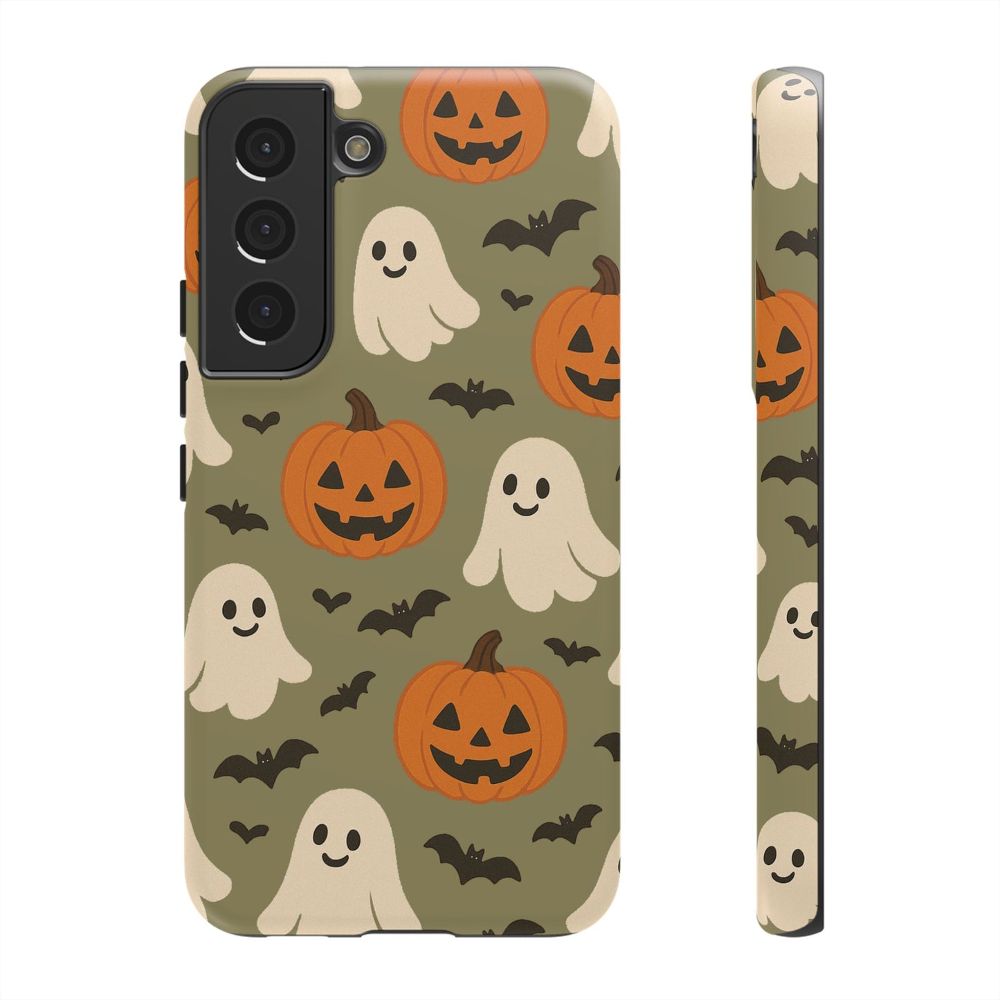 Halloween Phone Case with Ghosts and Pumpkins, Cute Fall Phone Cover, Spooky Season Accessory, Halloween Gift