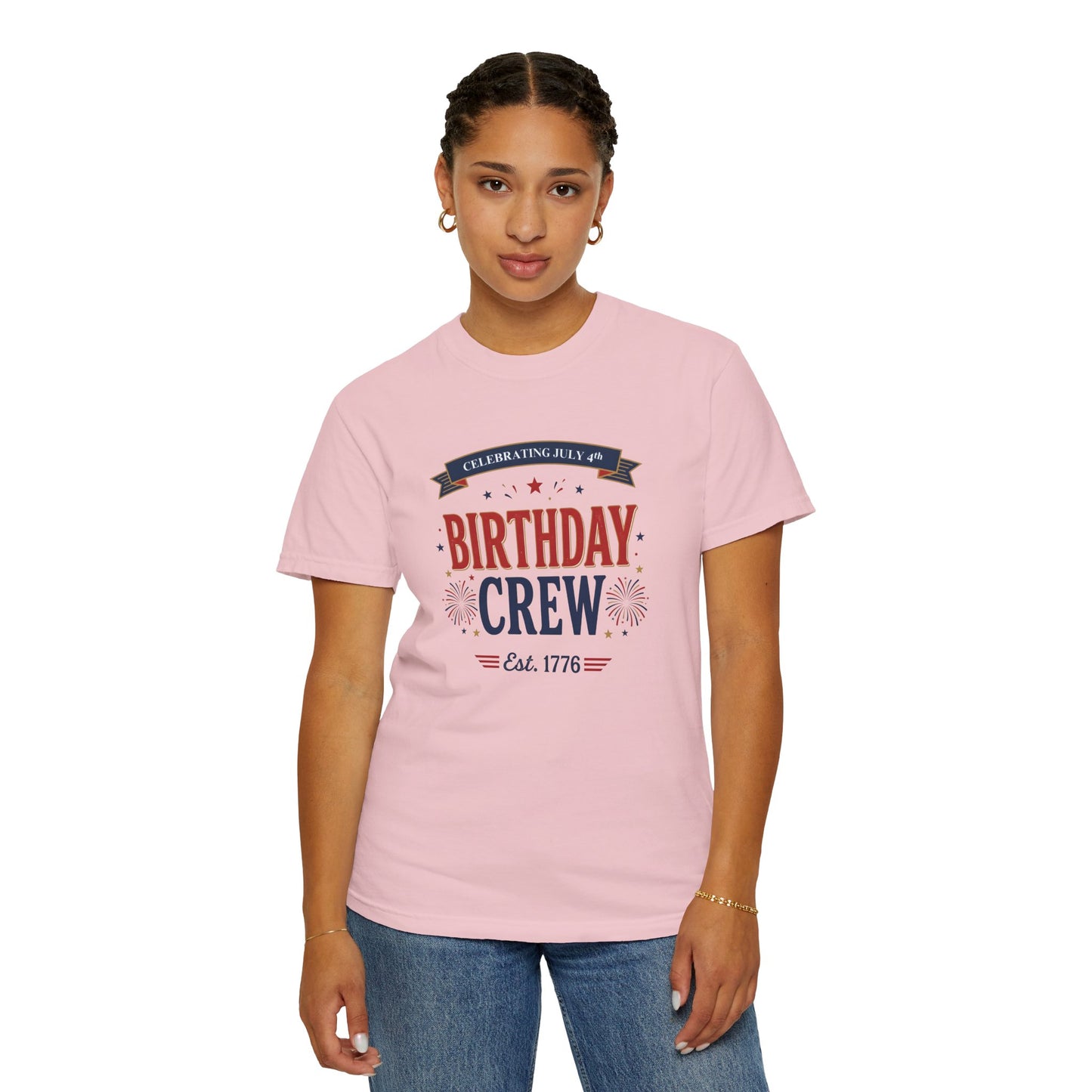 Birthday Crew T-Shirt — Patriotic Celebration Tee, 4th of July Shirt, Independence Day Gift