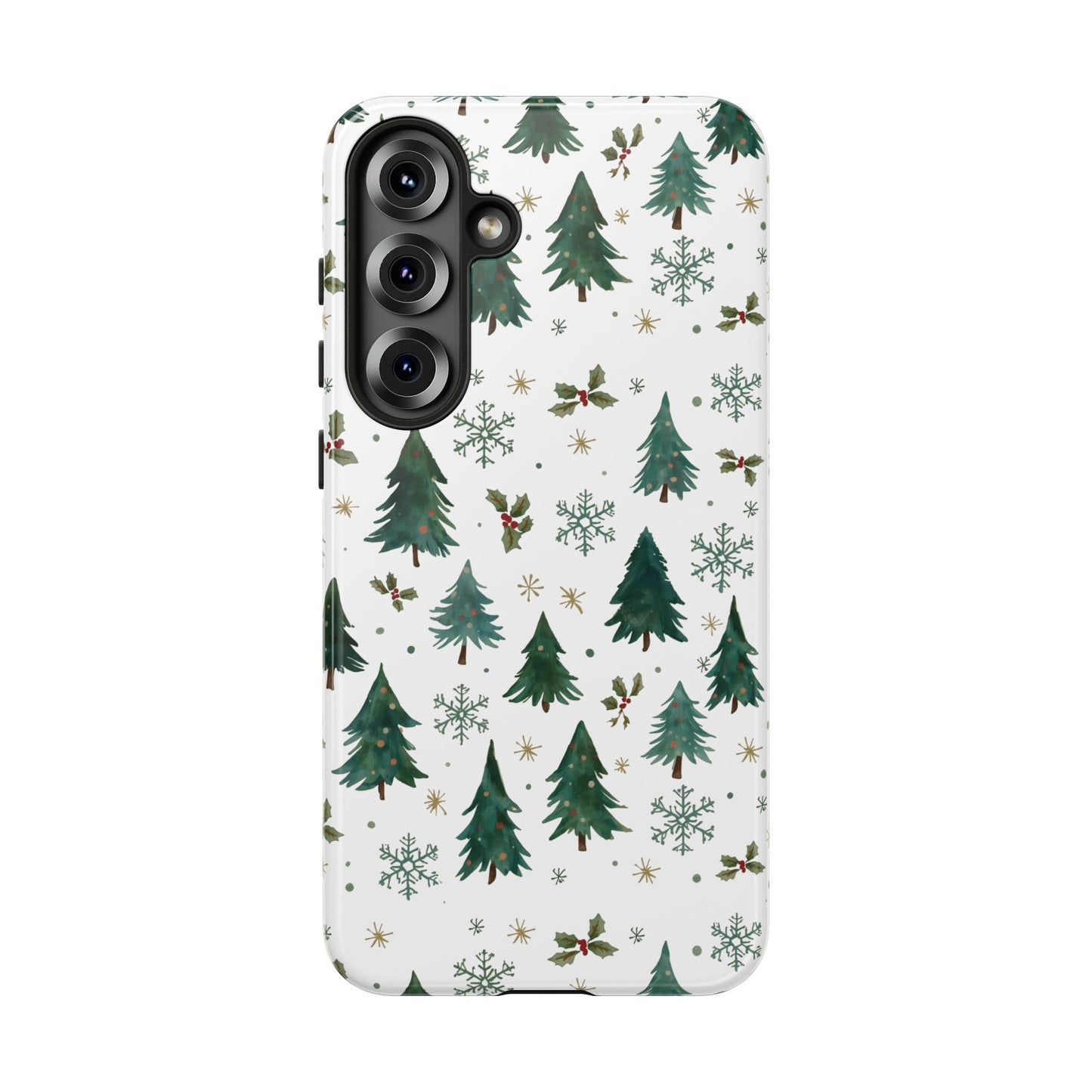Winter Forest Phone Case, Christmas-Themed Dual Layer Phone Case for Iphone 17, 16, 15 & Samsung