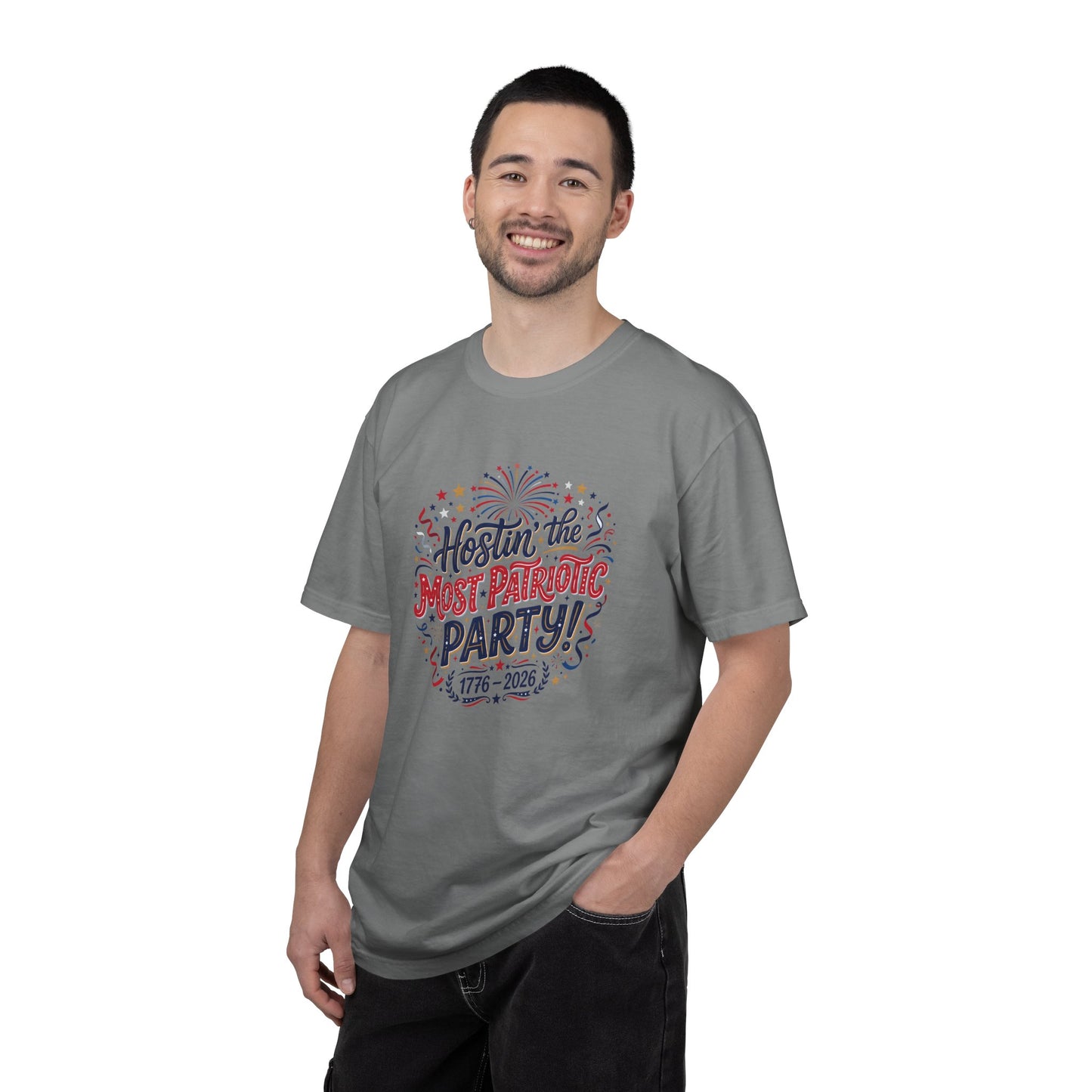 Patriotic 'Hostin' the Most Patriotic Party' T-Shirt, 4th of July Shirt, Independence Day Tee