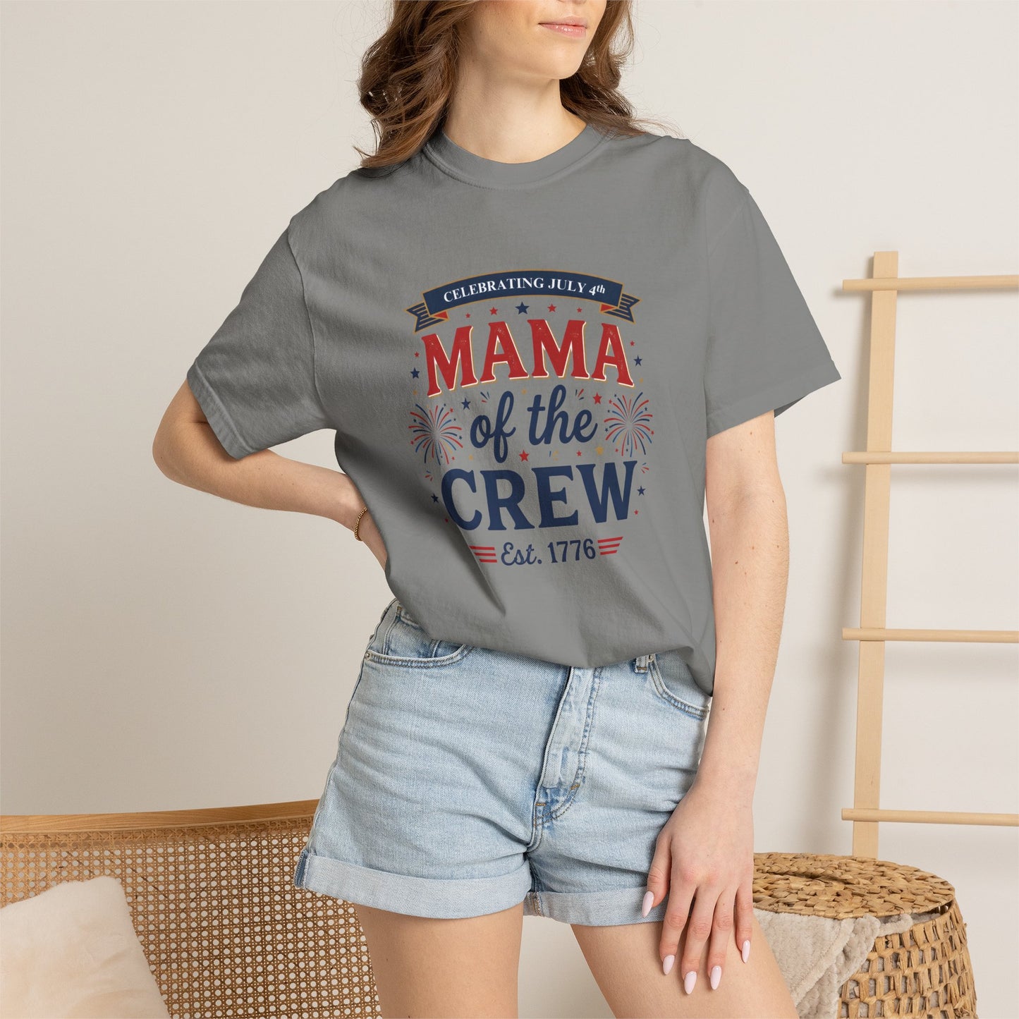 Mama of the Crew T-Shirt — Patriotic 4th of July Tee, Independence Day Shirt