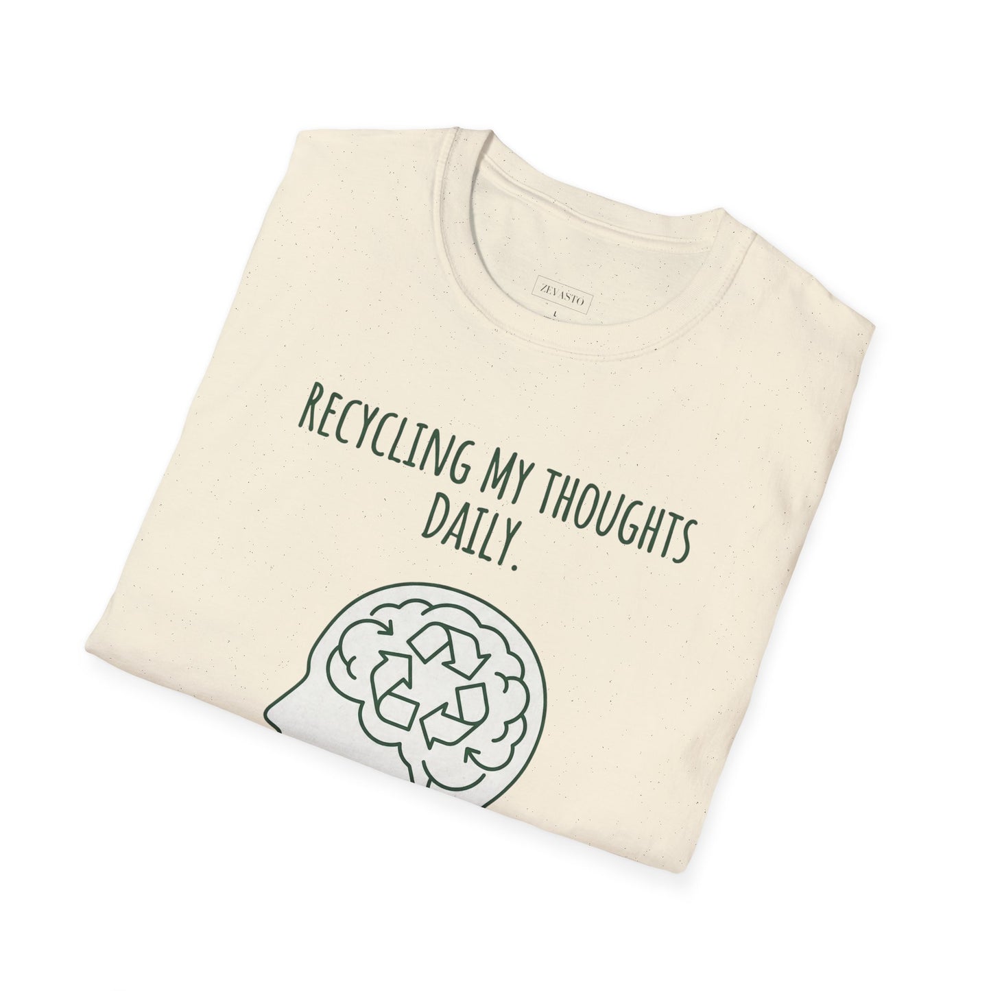 Recycling My Thoughts Daily T-Shirt — Mental Health Awareness, Earth Day Graphic Tee