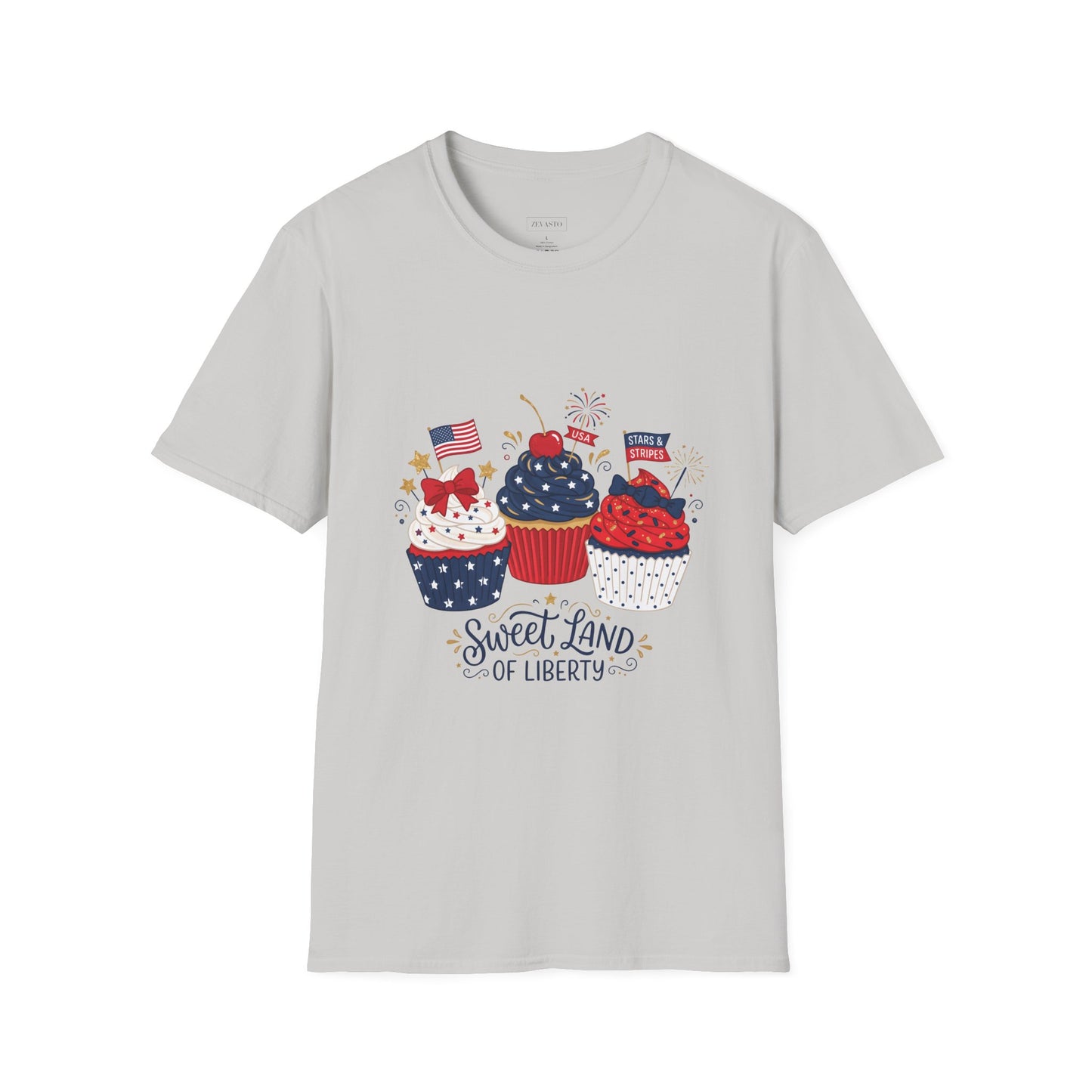 Patriotic Cupcakes T-Shirt — "Sweet Land of Liberty" 4th of July Tee
