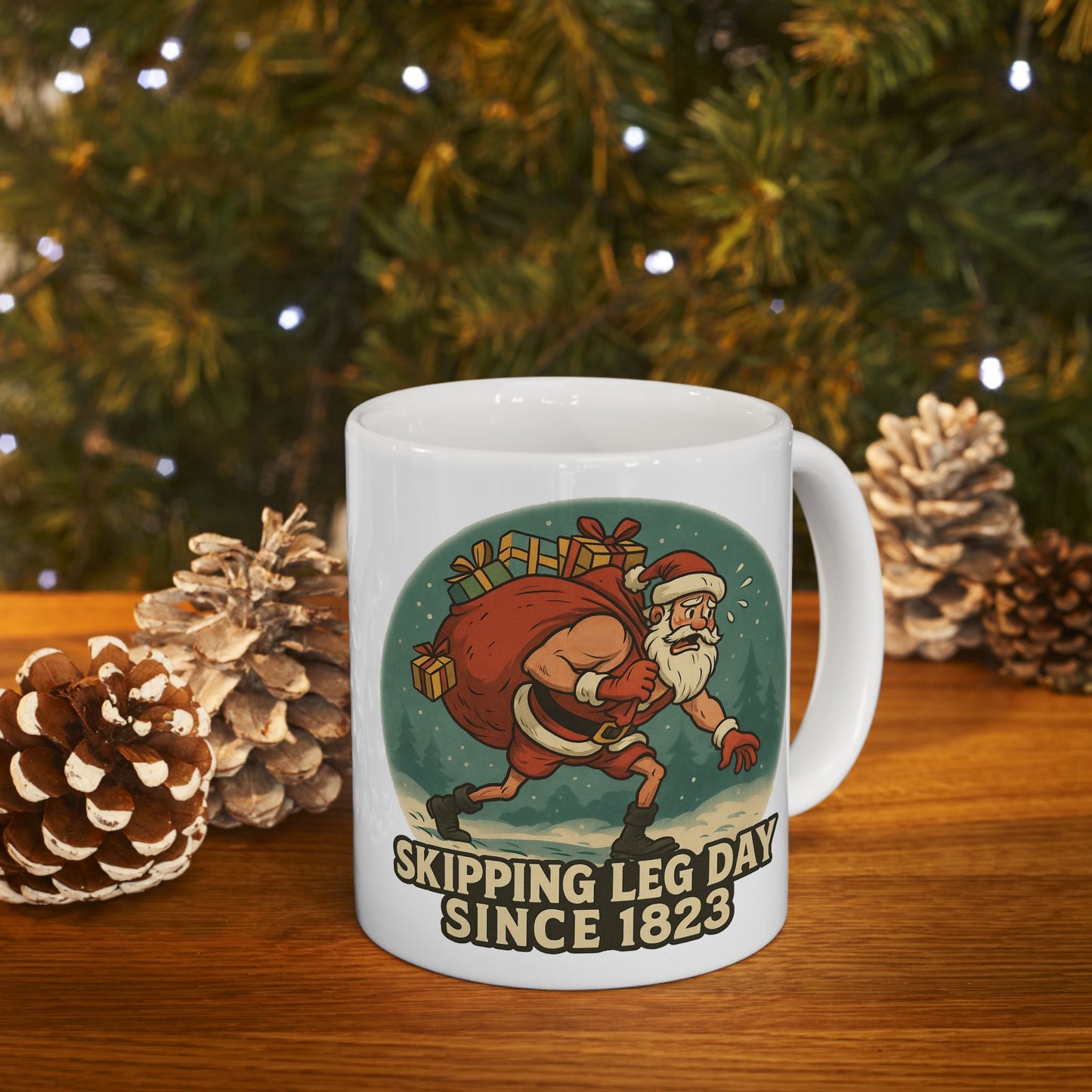 Festive Ceramic Mug for Holiday Cheer, Perfect for Christmas Gifts, Coffee Lovers, Fun Holiday Decor