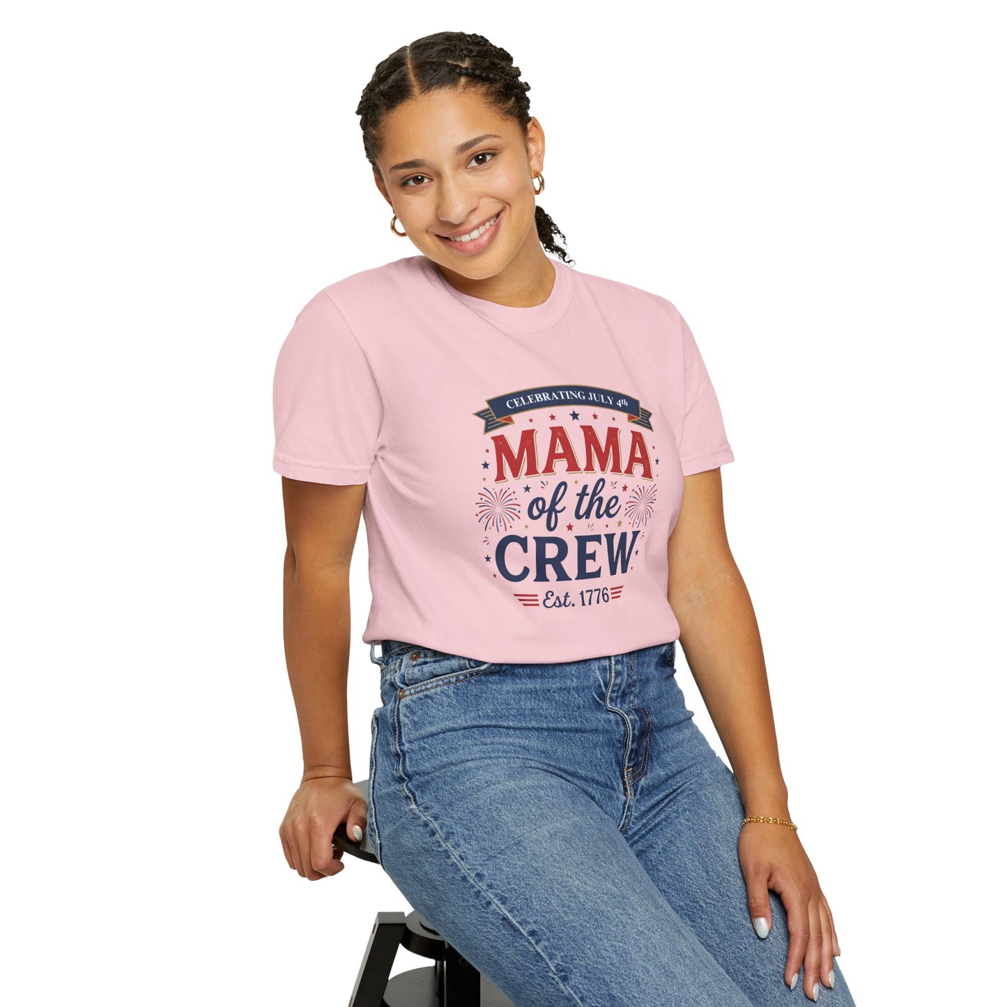 Mama of the Crew T-Shirt — Patriotic 4th of July Tee, Independence Day Shirt