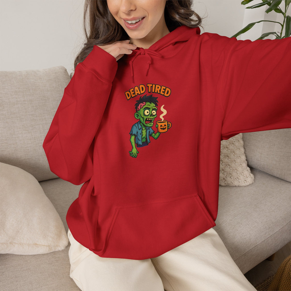 Zombie Themed Unisex Hoodie, Cozy Halloween Sweatshirt, Spooky Season Apparel