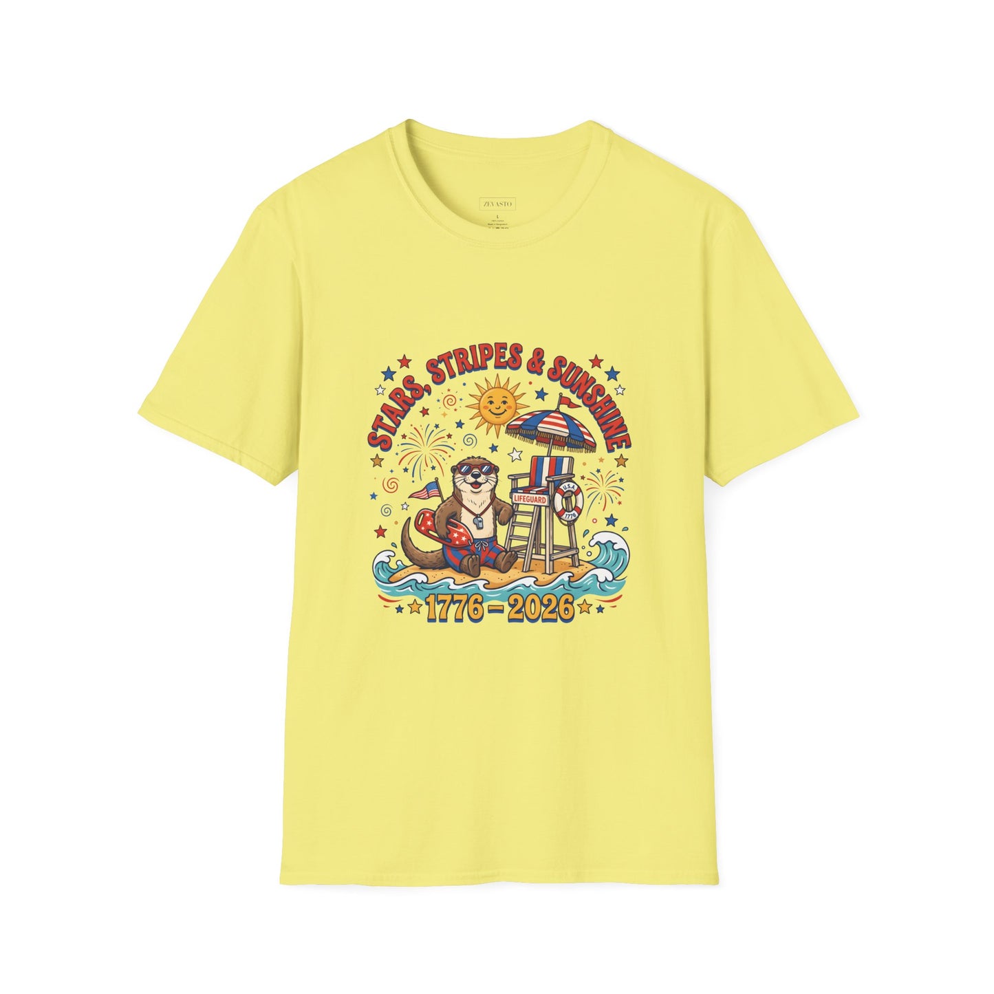 Stars, Stripes & Sunshine T-Shirt — Patriotic 1776–2026 Summer Tee, 4th of July Shirt