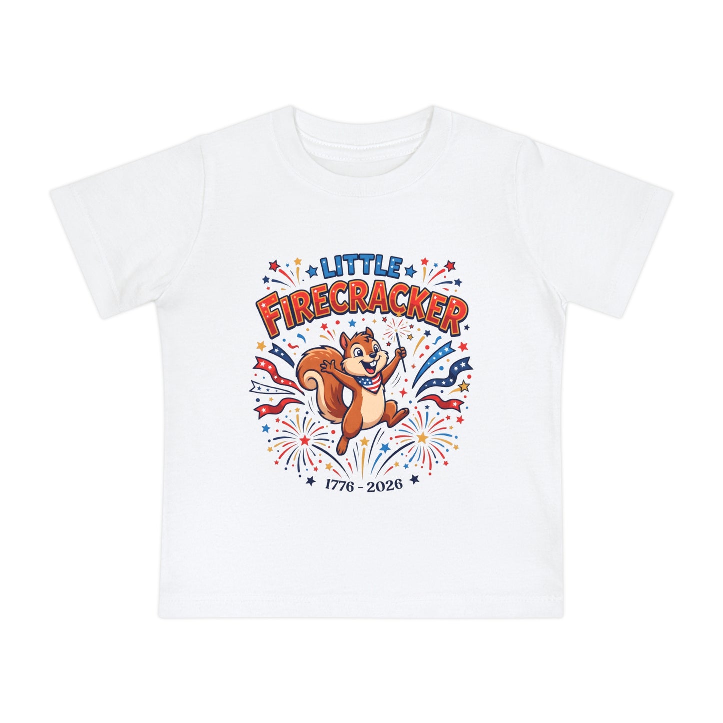 Little Firecracker Baby T-Shirt — 4th of July Patriotic Infant Tee