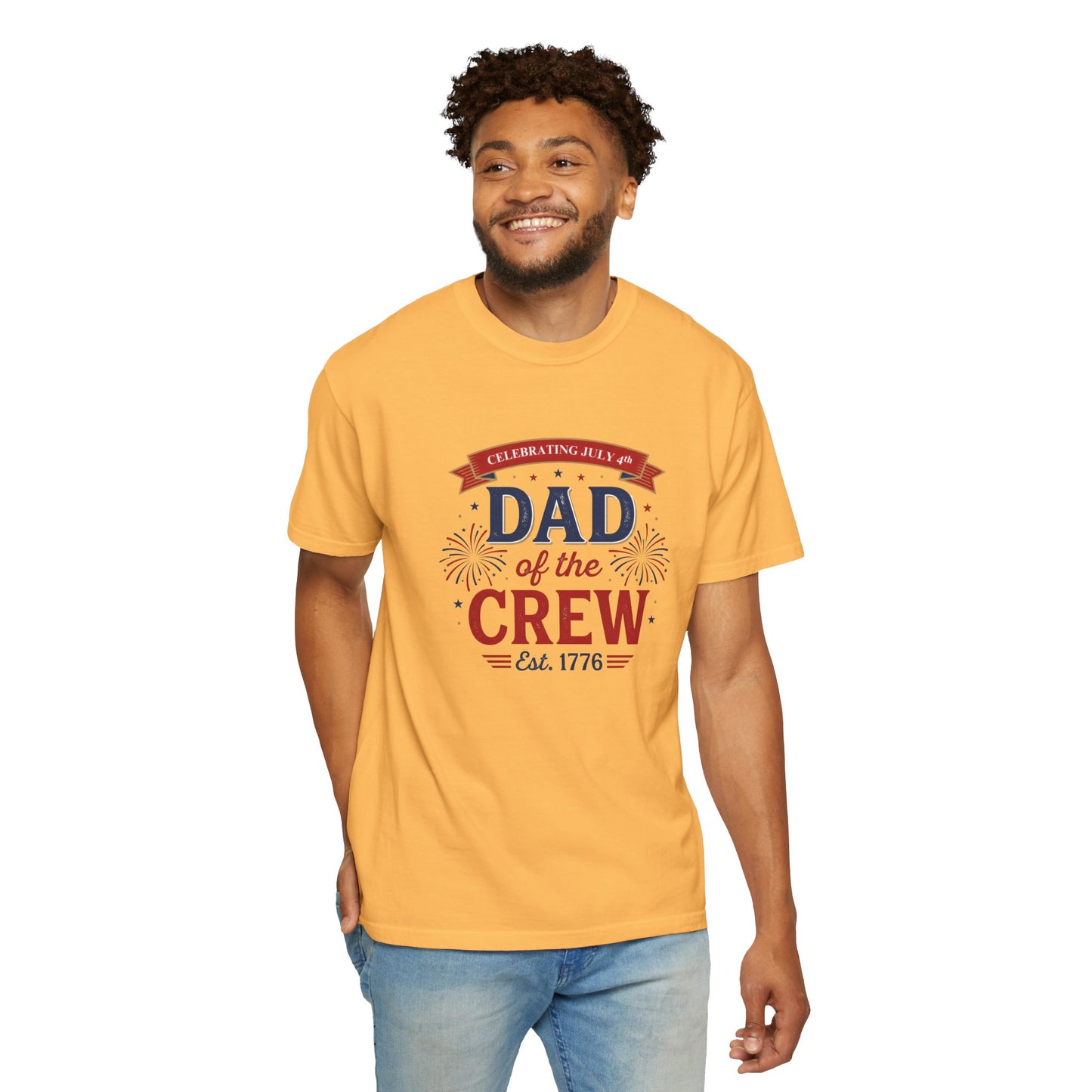 Dad of the Crew T-Shirt — Patriotic 4th of July Tee, Independence Day Shirt