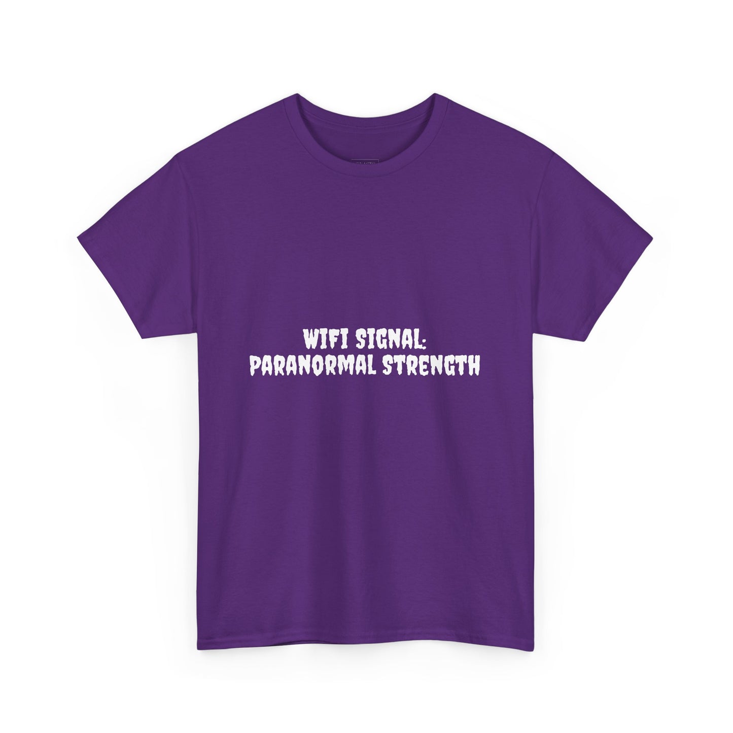 Paranormal Strength Tee, Unisex Heavy Cotton Tee, Funny Wifi Signal T-Shirt, Humor Apparel