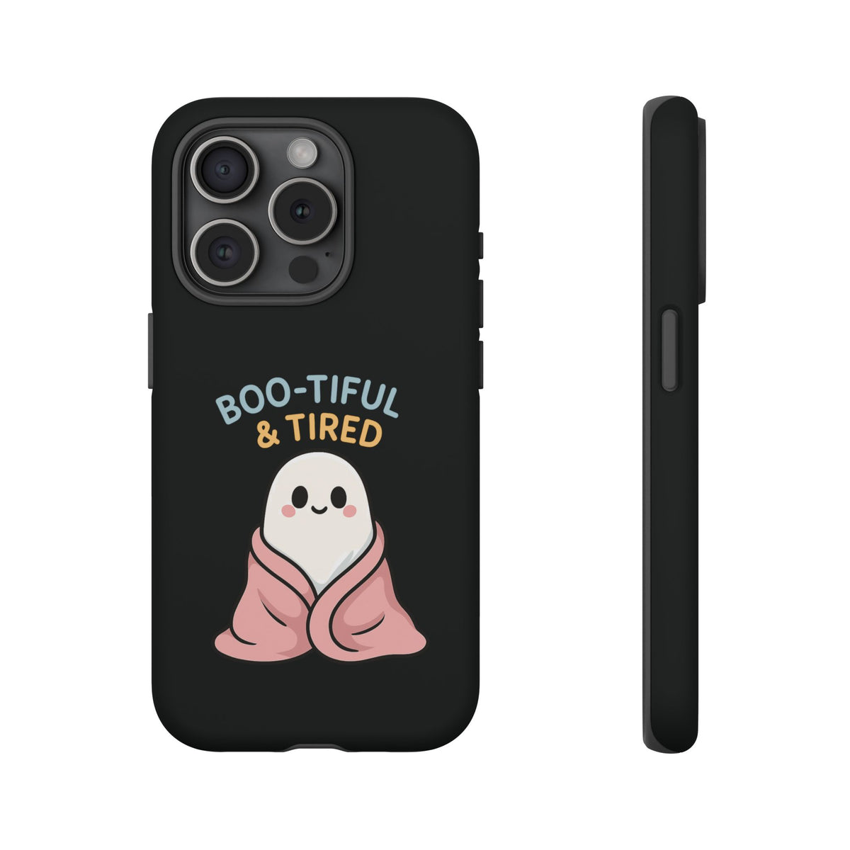 Boo-tiful & Tired Phone Case, Halloween-Themed Design