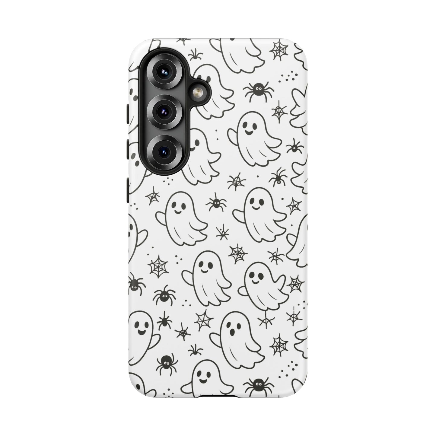 Ghostly Phone Case, Cute Halloween Phone Cover, Tough Phone Case, Spooky Phone Accessory, Ghost Pattern Design