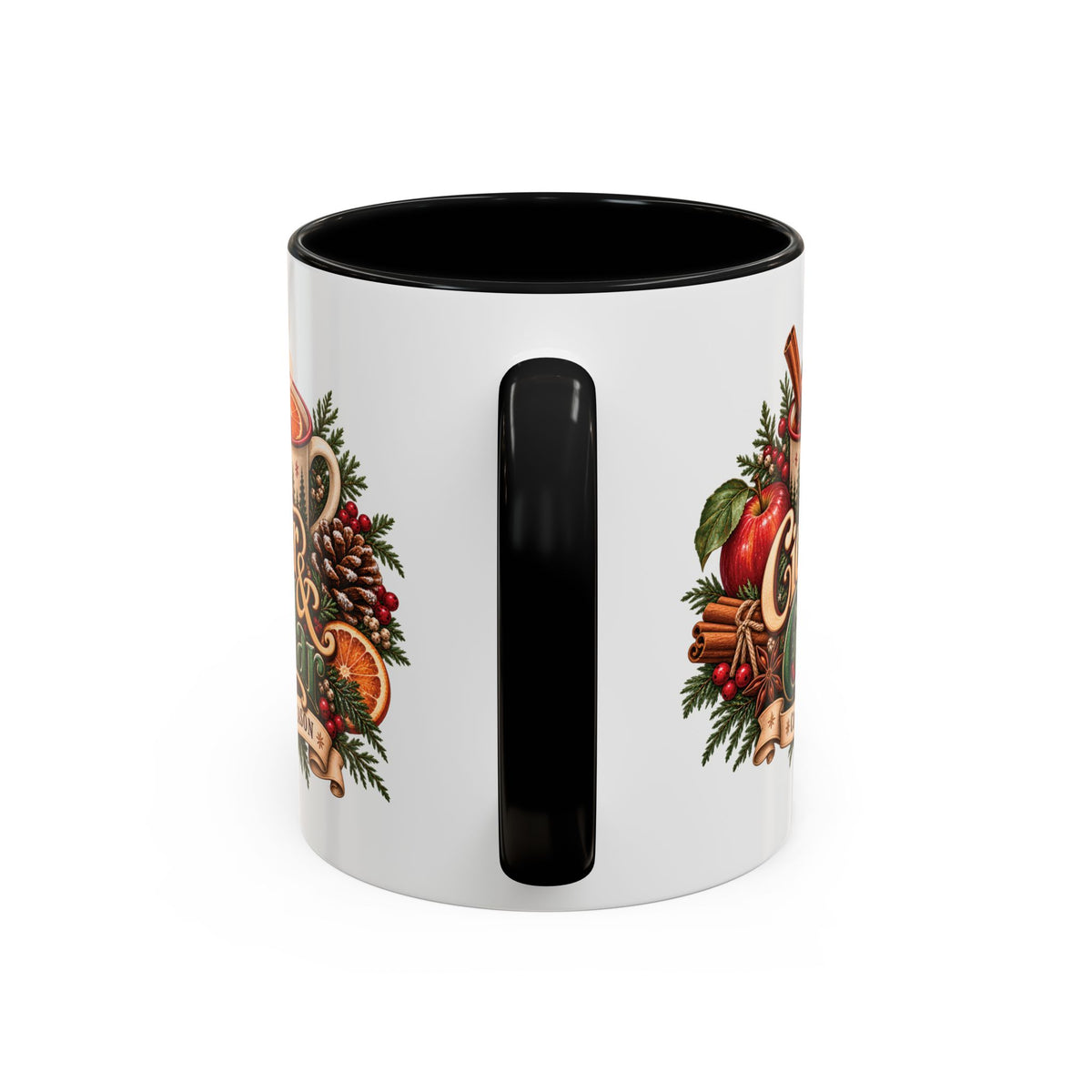 Cider & Cedar Accent Coffee Mug — Cozy Fall Hot Drink Gift (11 oz)
