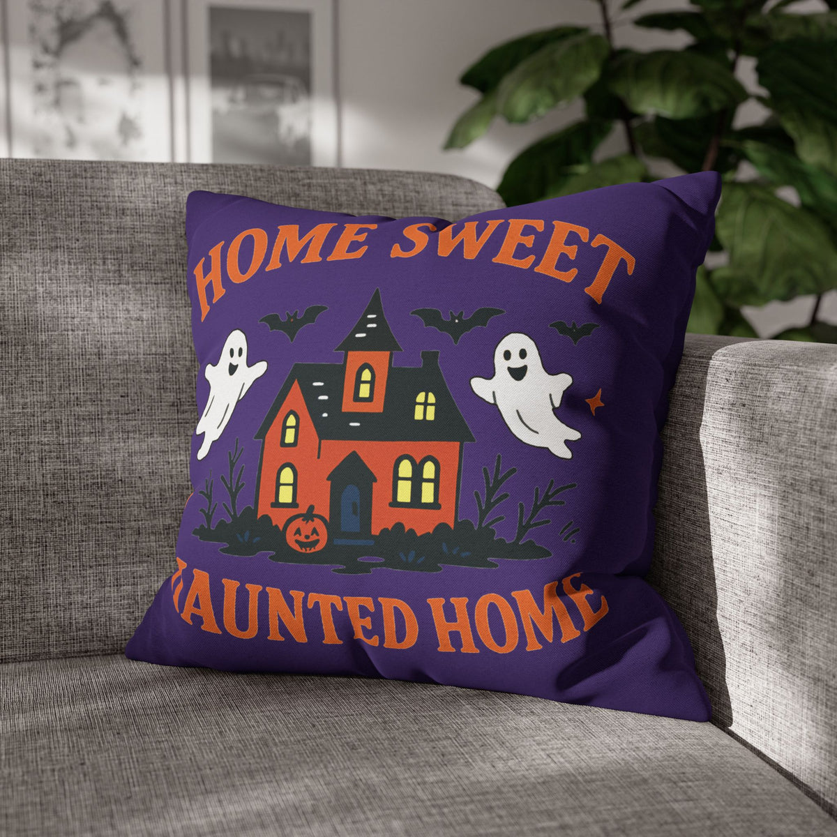 Halloween Cozy Pillowcase, Ghost-Themed Home Decor
