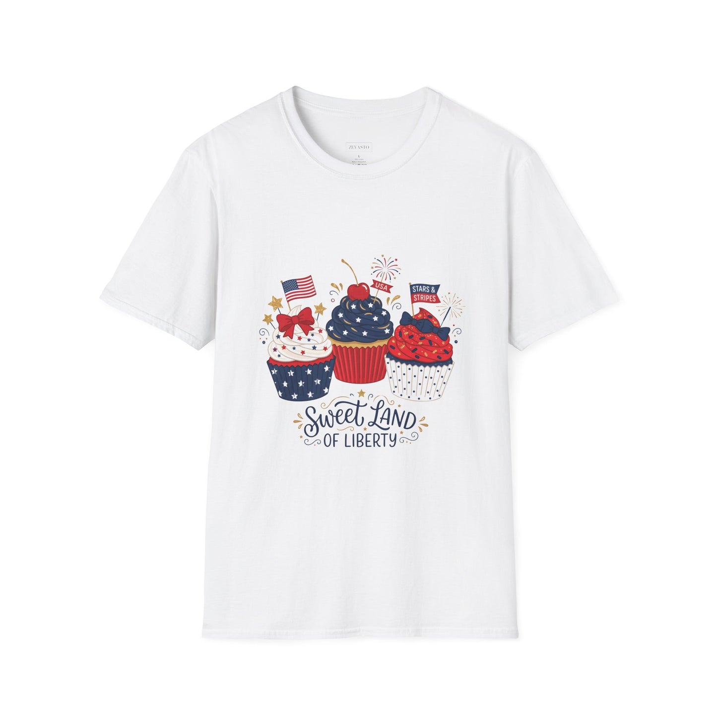 Patriotic Cupcakes T-Shirt — "Sweet Land of Liberty" 4th of July Tee