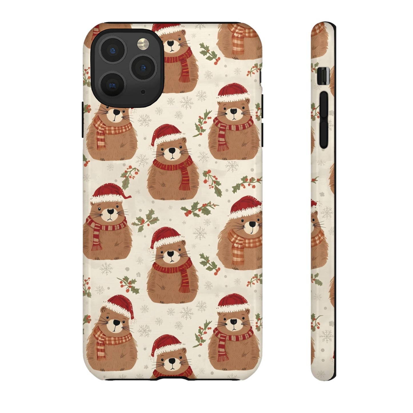 Christmas Phone Case, Cute Capybara Phone Case for Iphone 17, 16, 15, 14, 13, 12, 11 & Samsung