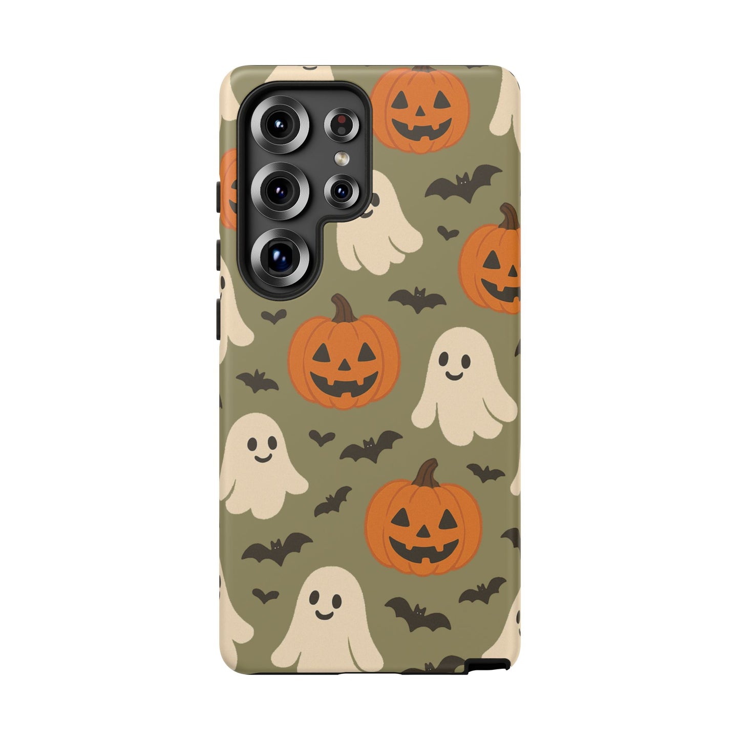 Halloween Phone Case with Ghosts and Pumpkins, Cute Fall Phone Cover, Spooky Season Accessory, Halloween Gift