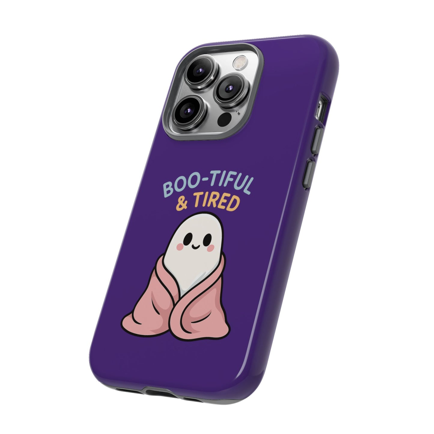 Boo-Tiful & Tired Phone Case, Halloween-Themed Design