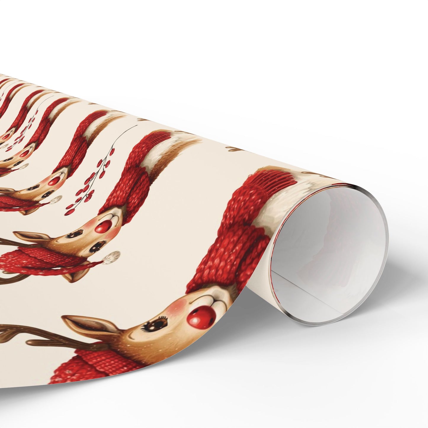 Festive Reindeer Wrapping Paper, Christmas Wrap Paper
