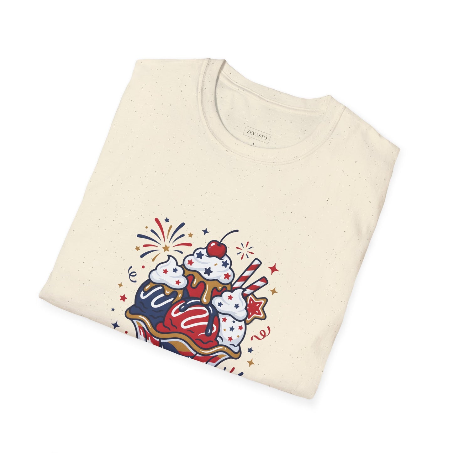 Sweet Liberty Ice Cream T-Shirt — Patriotic 4th of July Sundae Tee