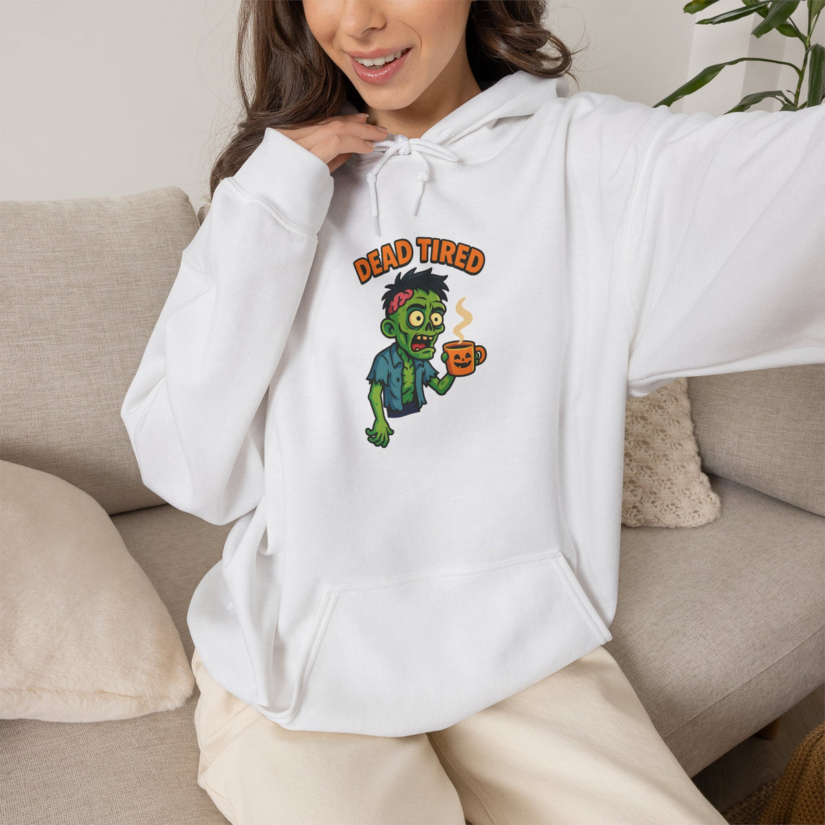 Zombie Themed Unisex Hoodie, Cozy Halloween Sweatshirt, Spooky Season Apparel