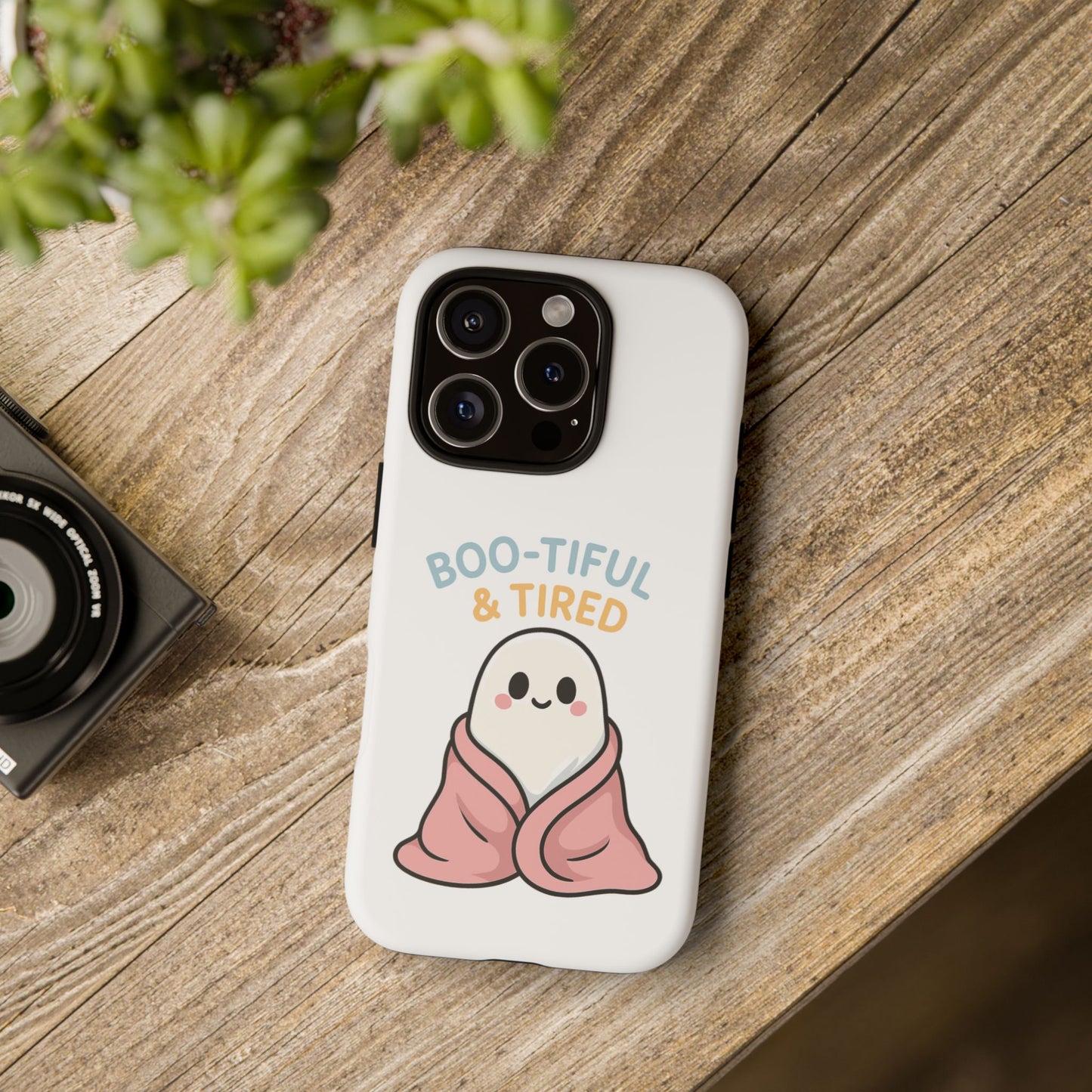 Boo-tiful & Tired Phone Case, Halloween-Themed Design