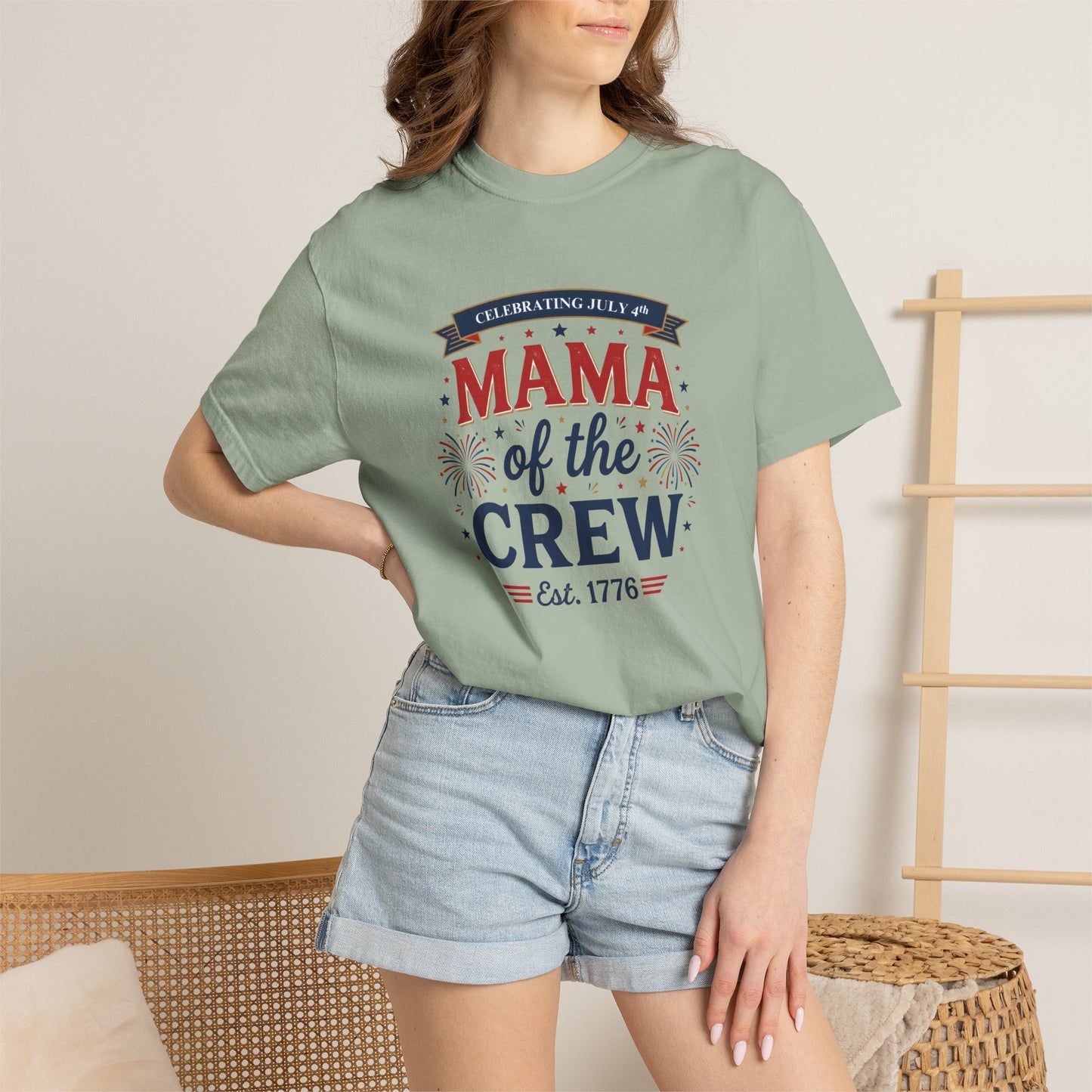 Mama of the Crew T-Shirt — Patriotic 4th of July Tee, Independence Day Shirt