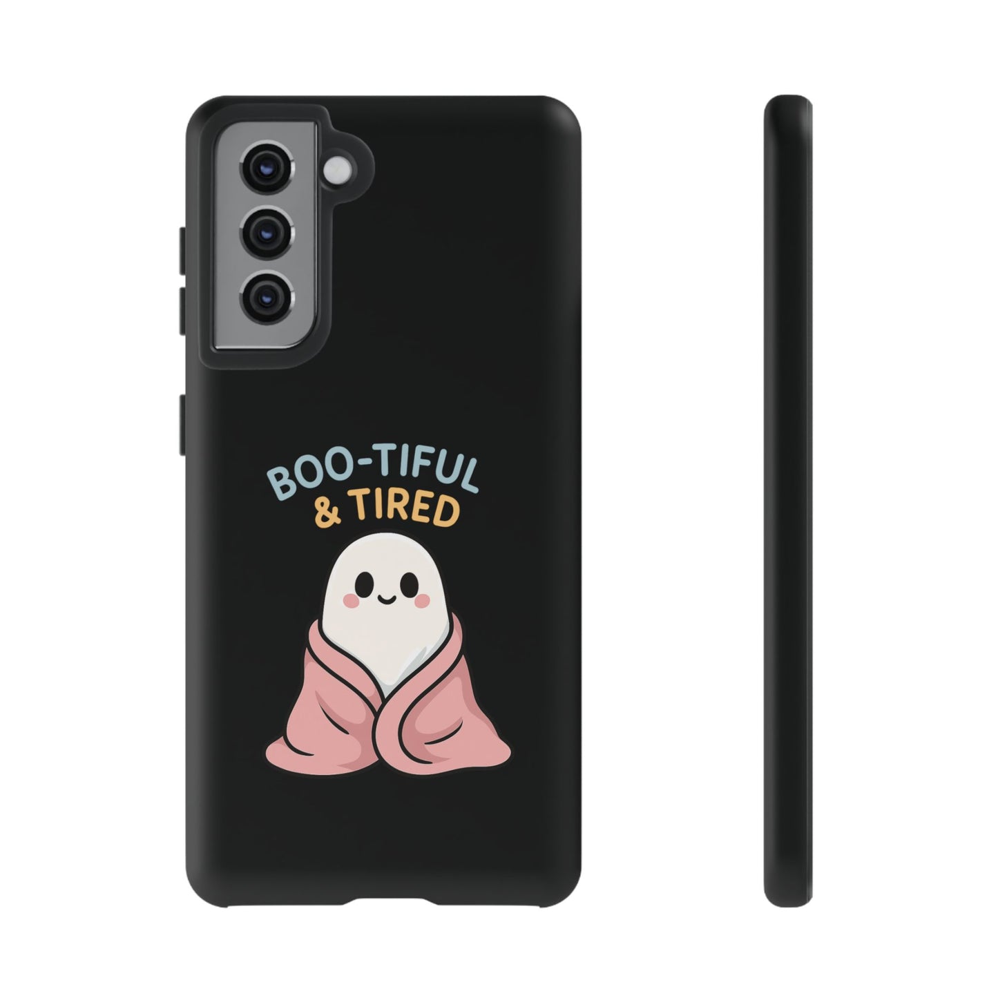 Boo-tiful & Tired Phone Case, Halloween-Themed Design