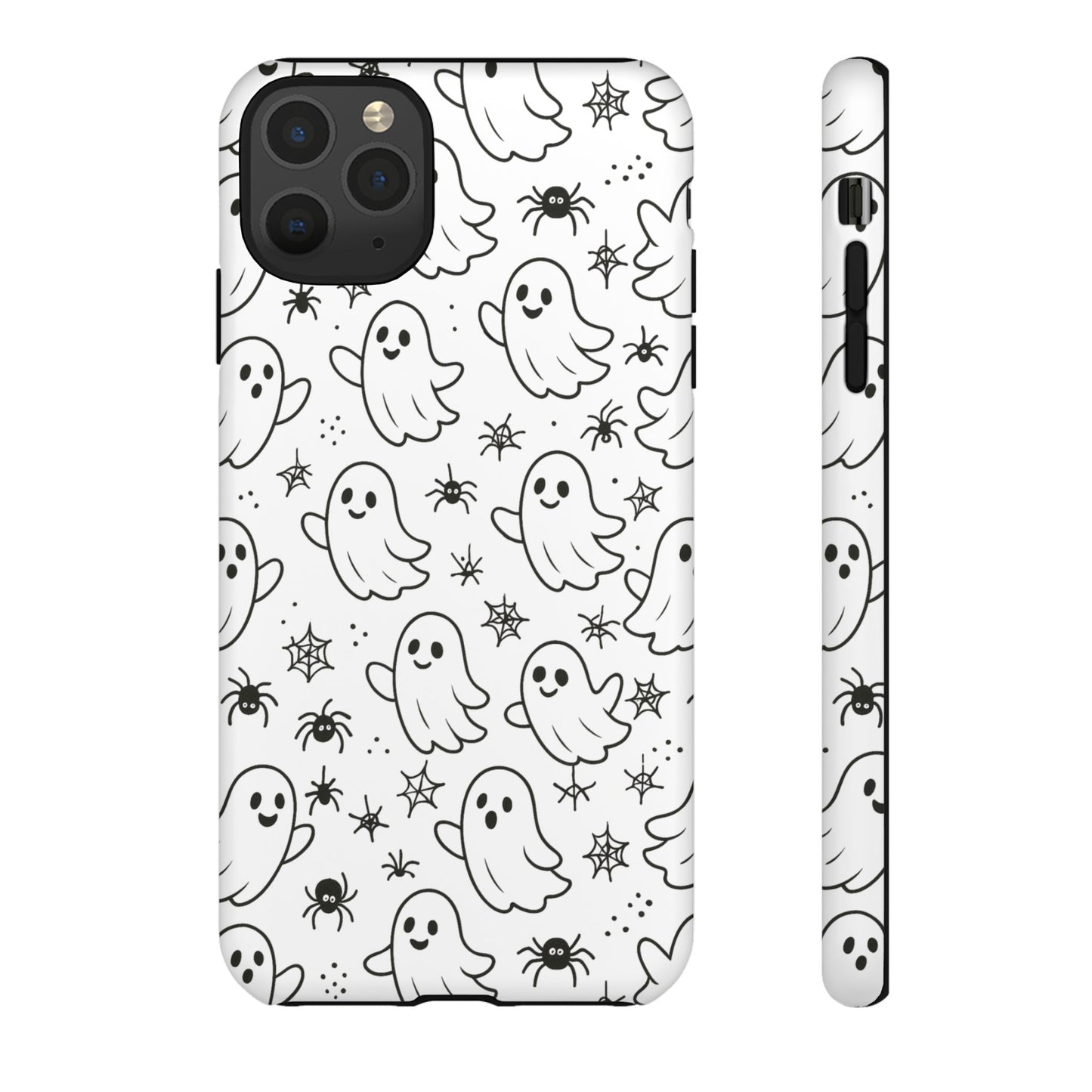Ghostly Phone Case, Cute Halloween Phone Cover, Tough Phone Case, Spooky Phone Accessory, Ghost Pattern Design