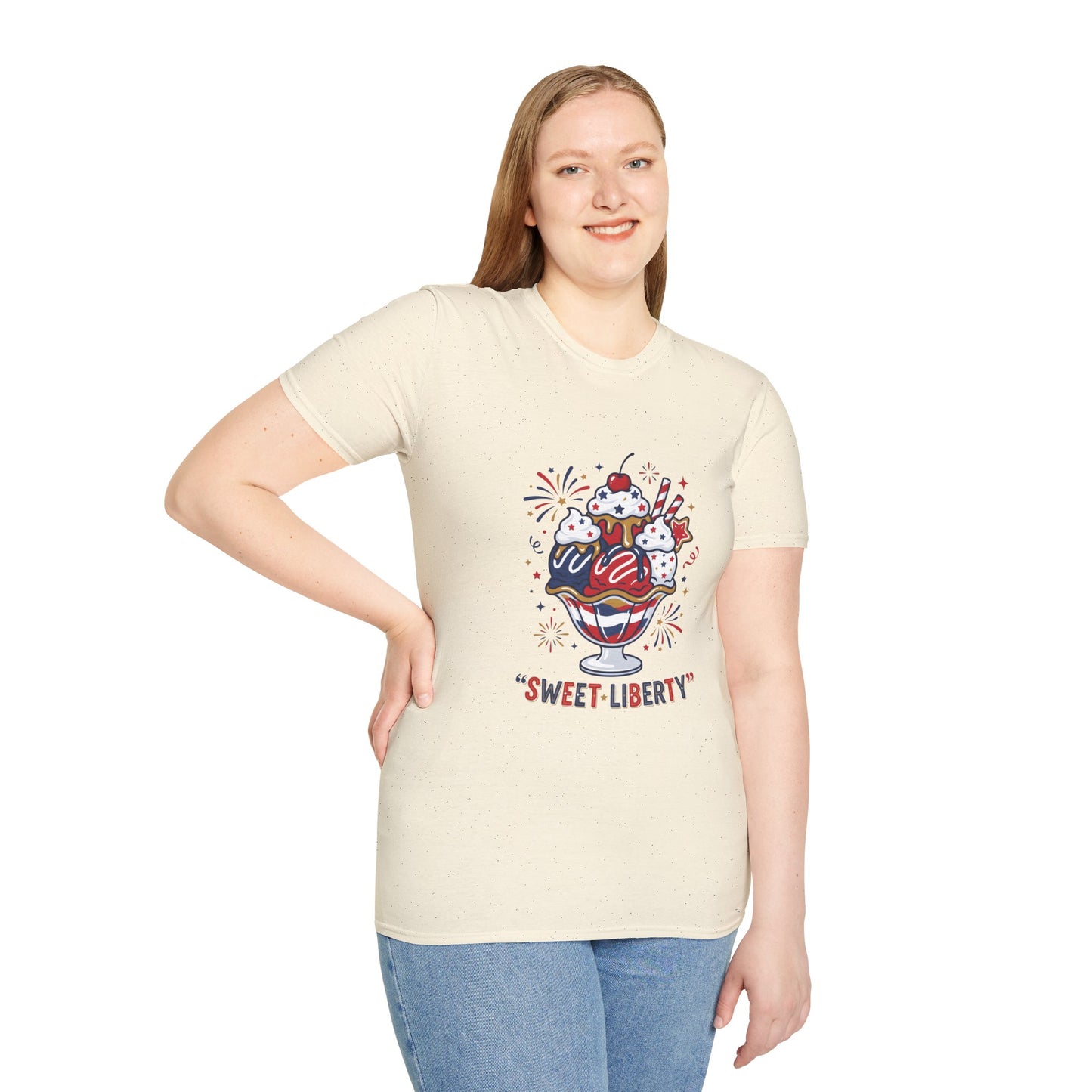 Sweet Liberty Ice Cream T-Shirt — Patriotic 4th of July Sundae Tee